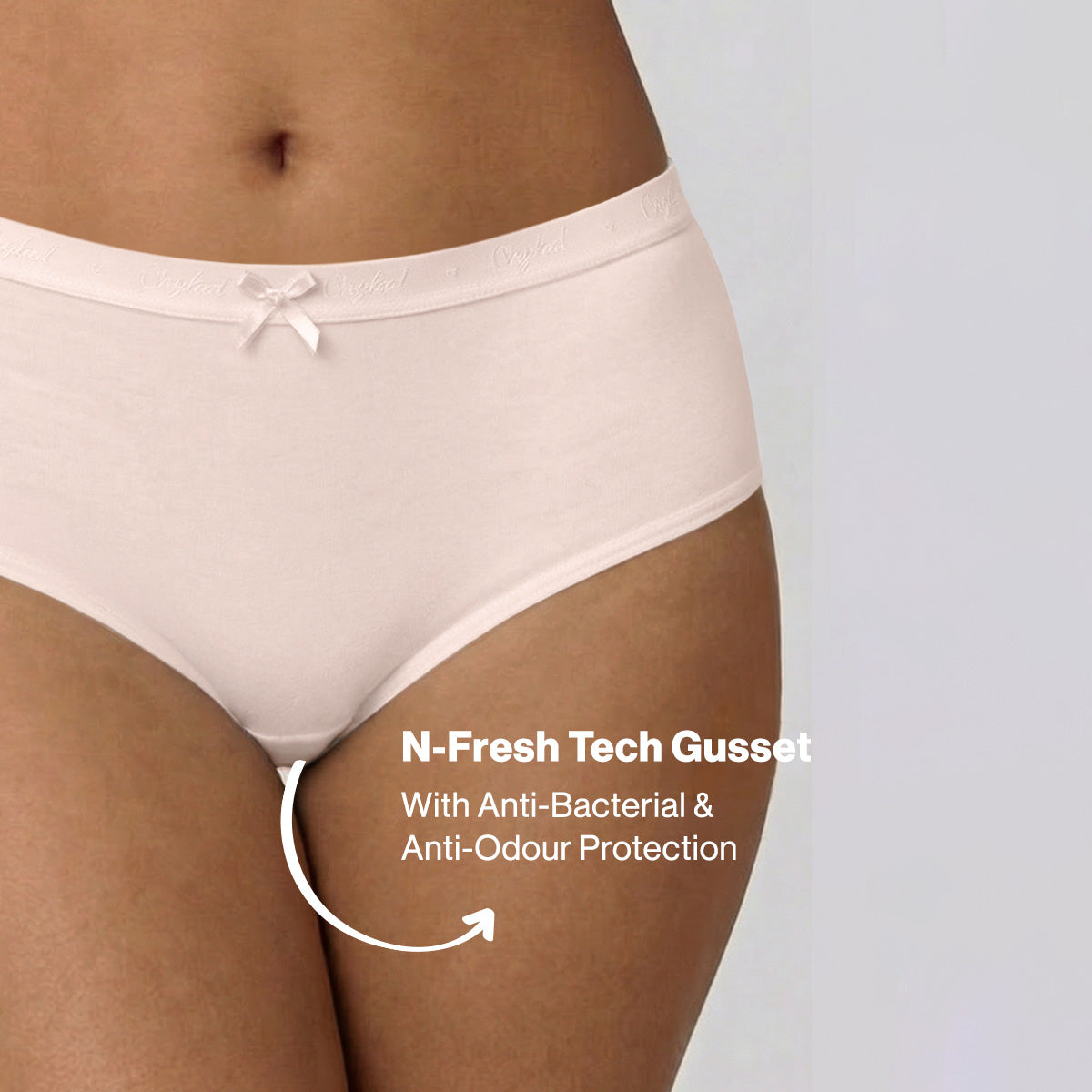 Nykd by Nykaa PO3 High Rise Cotton Full Brief Panty with Outer Elastic-Grey,P.Pink,Taupe NYP392