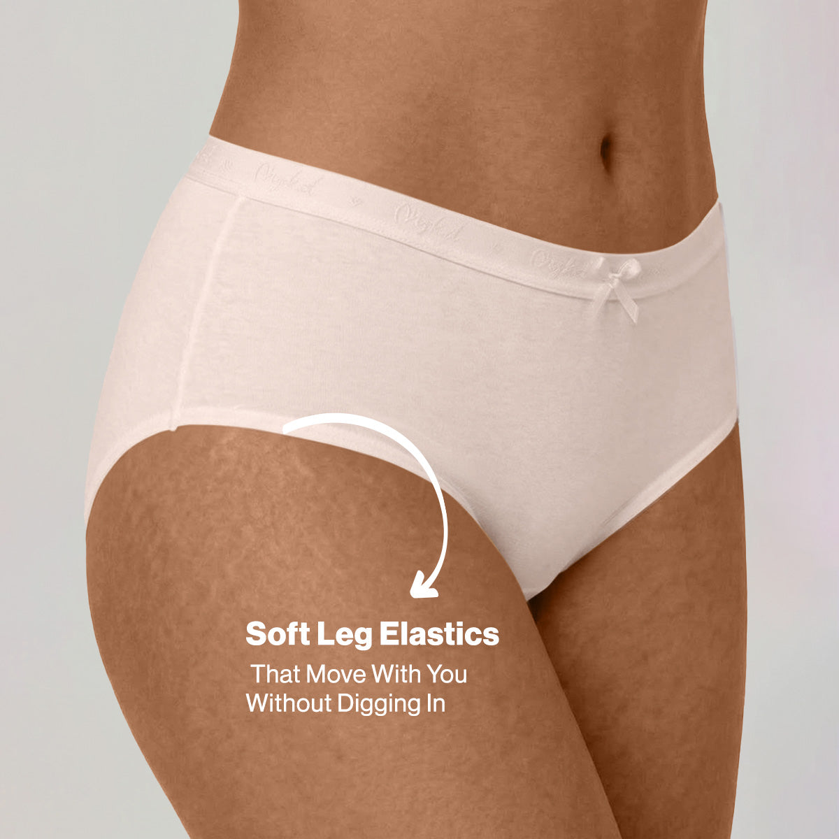 Nykd by Nykaa PO3 High Rise Cotton Full Brief Panty with Outer Elastic-Grey,P.Pink,Taupe NYP392