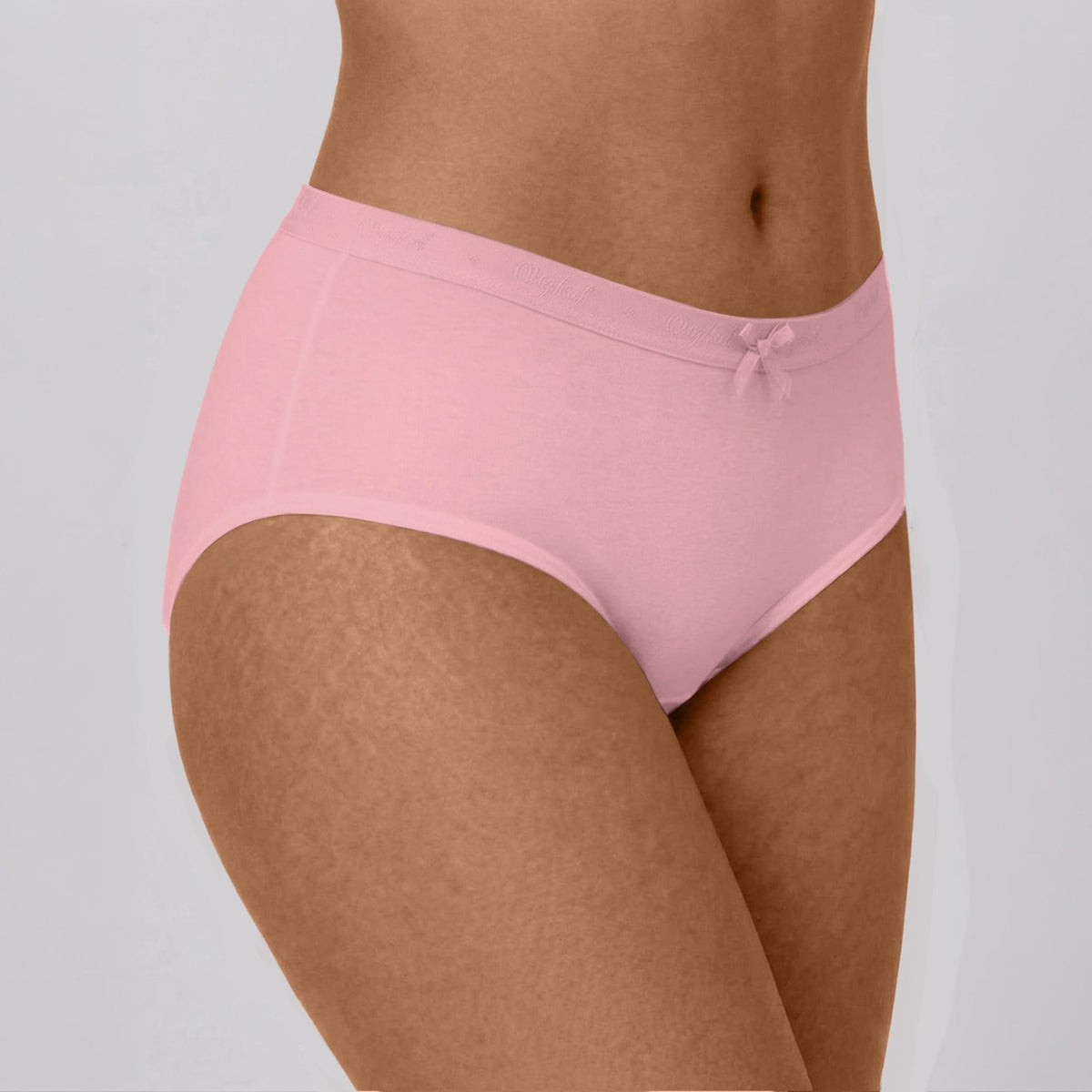 PO3 Mid Rise Cotton Full Brief Panty with Outer Elastic-NYP392 Lavender,P Nude,Pink