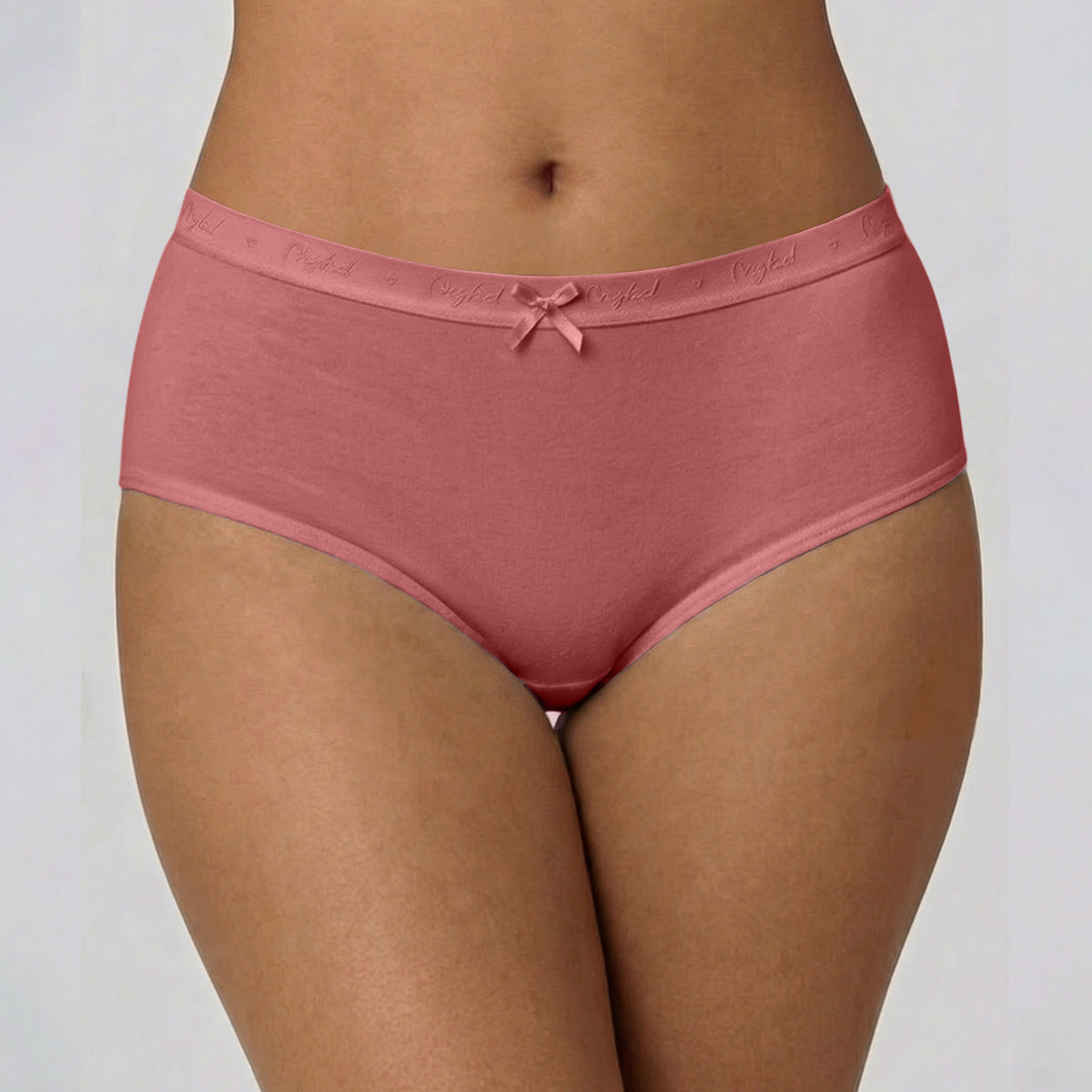 Nykd by Nykaa PO3 High Rise Cotton Full Brief Panty with Outer Elastic-Mauve,Cedar,C.Coffee NYP392
