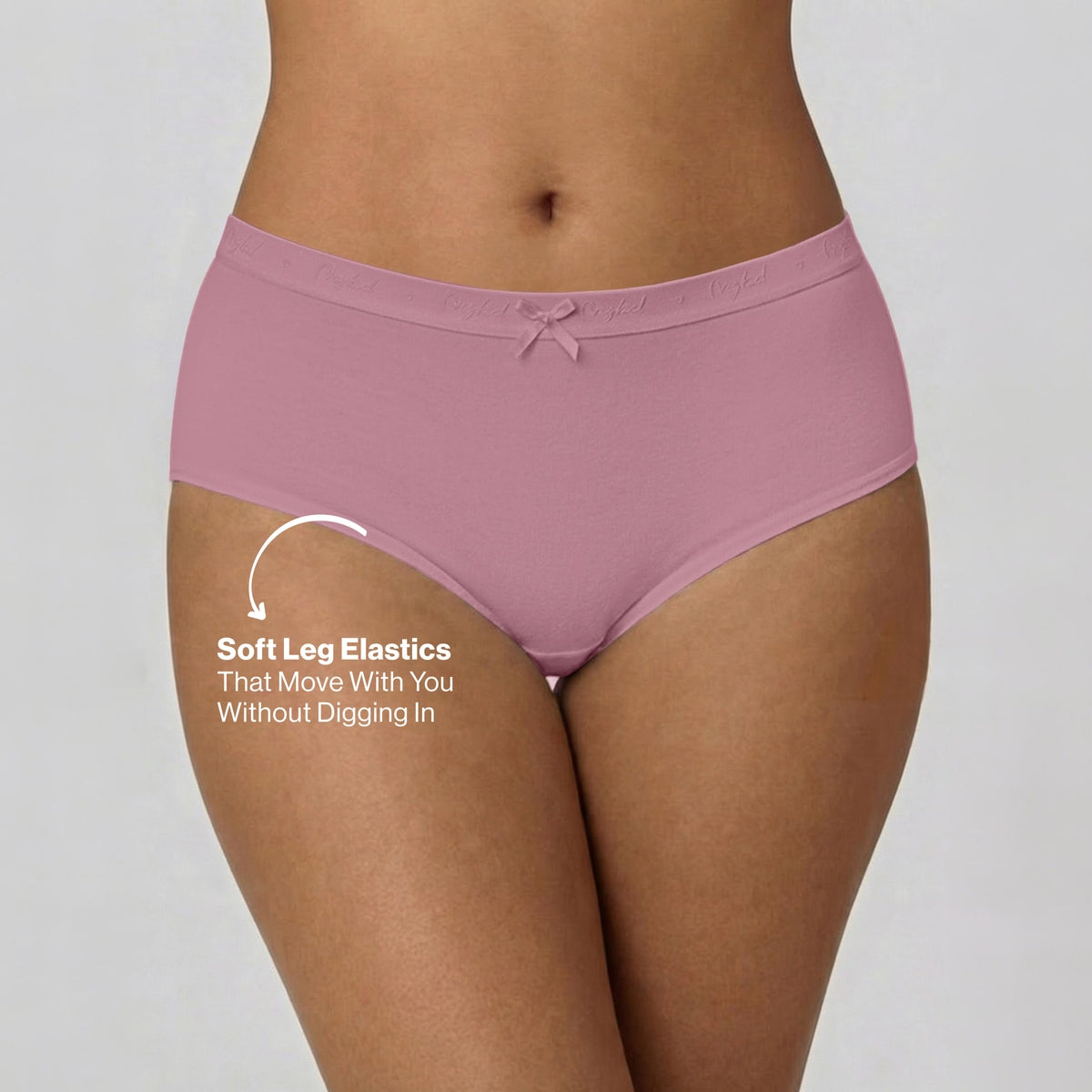 PO3 Mid Rise Cotton Full Brief Panty with Outer Elastic-NYP392 M Wine,Blush,Dark Skin