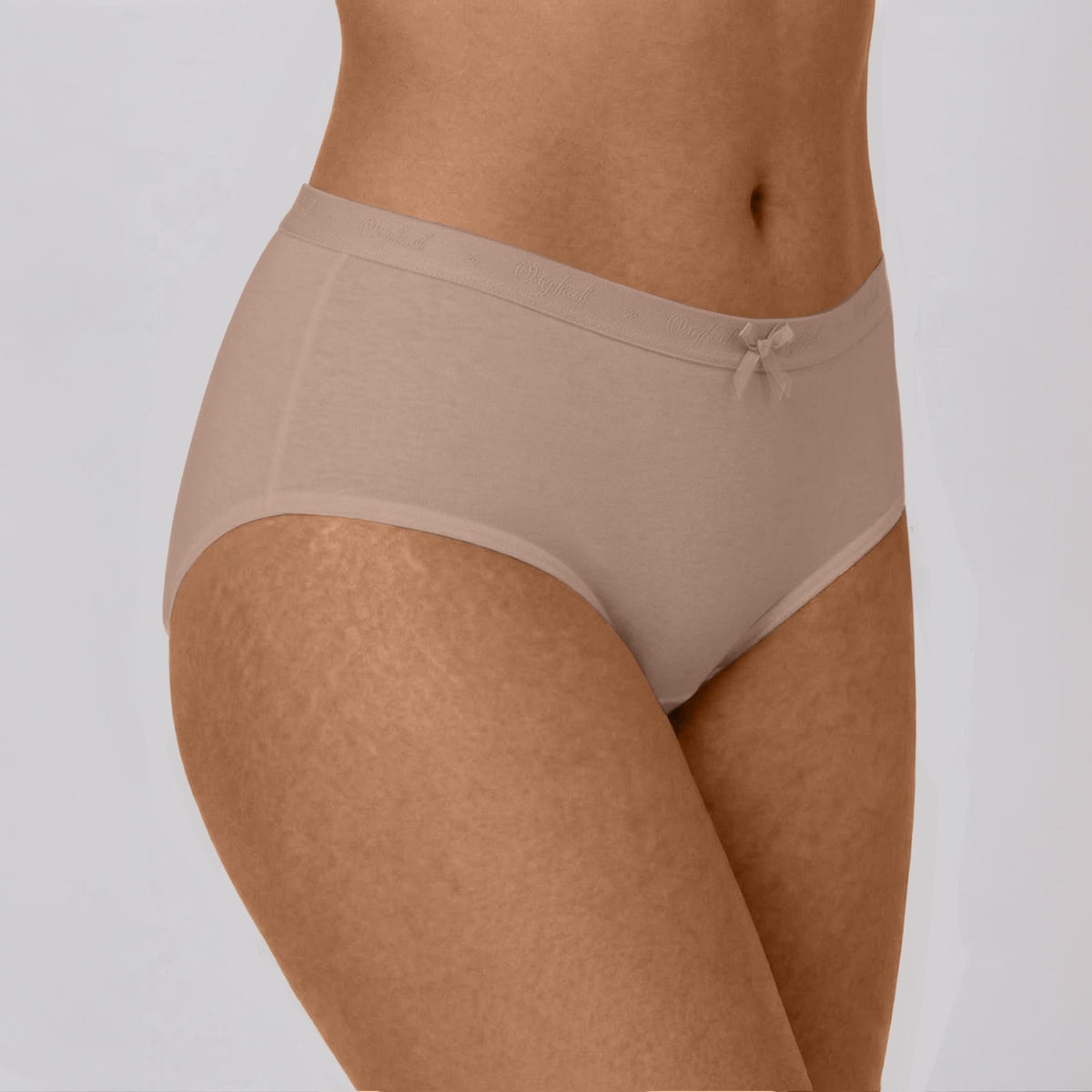 PO3 Mid Rise Cotton Full Brief Panty with Outer Elastic-NYP392 M Wine,Blush,Dark Skin