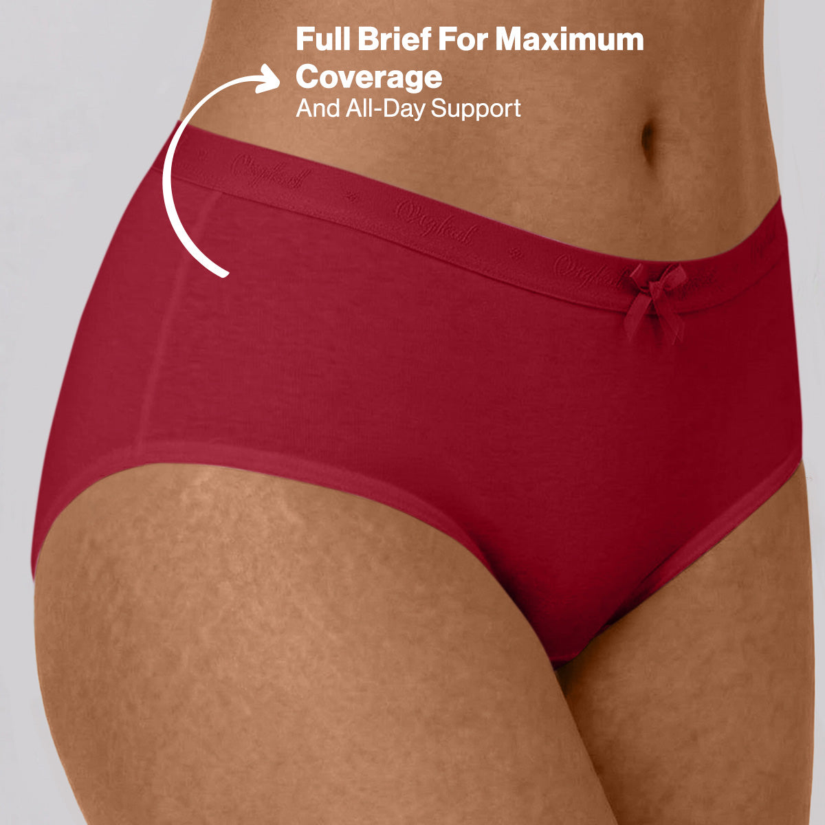 Nykd by Nykaa PO3 High Rise Cotton Full Brief Panty with Outer Elastic-Jet Black,S.Red,Jet Black NYP392