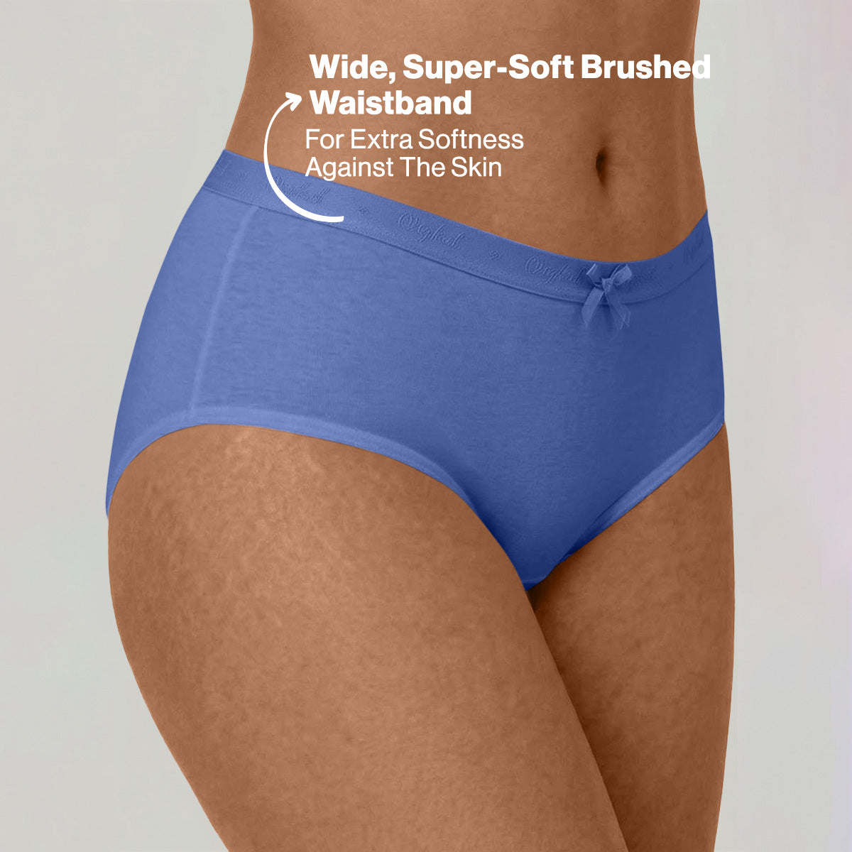 Nykd by Nykaa PO3 High Rise Cotton Full Brief Panty with Outer Elastic-Wine,Wedge.W,Grey NYP392