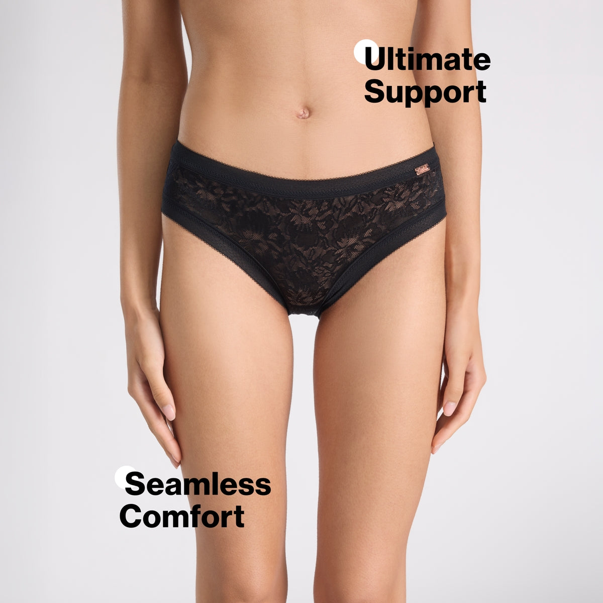 Nykd by Nykaa Shape & Sculpt Hipster Lace Panty-Black NYP398