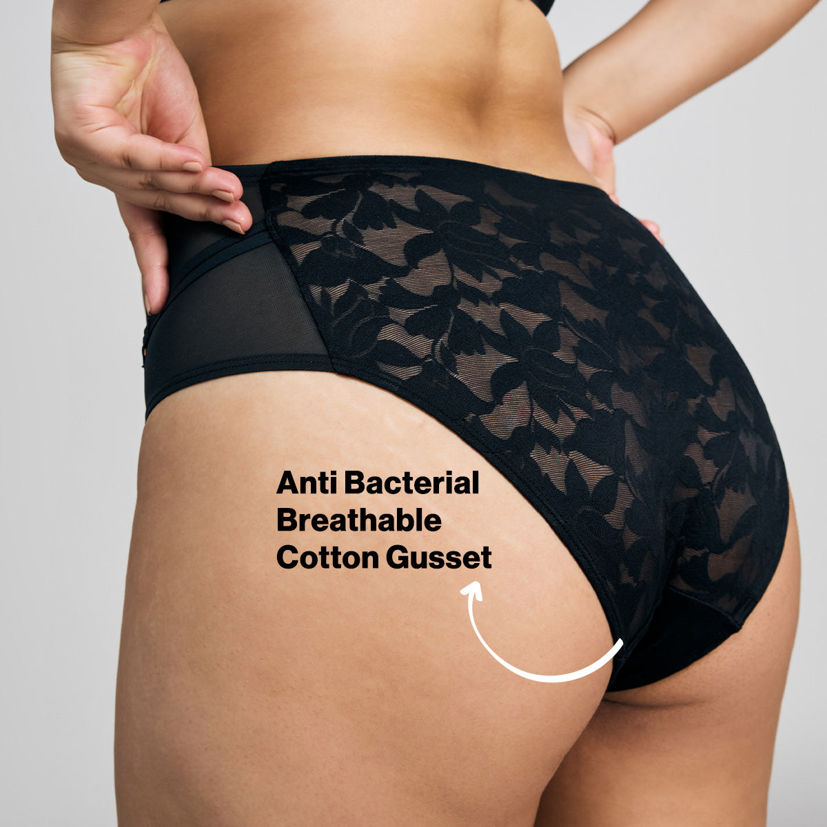 Nykd by Nykaa Shape & Sculpt Hipster Lace Panty-NYP398 Black