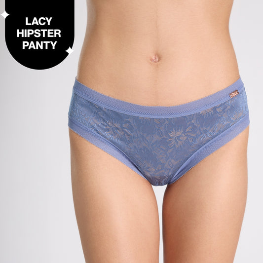 Nykd by Nykaa Shape & Sculpt Hipster Lace Panty-B Blue NYP398