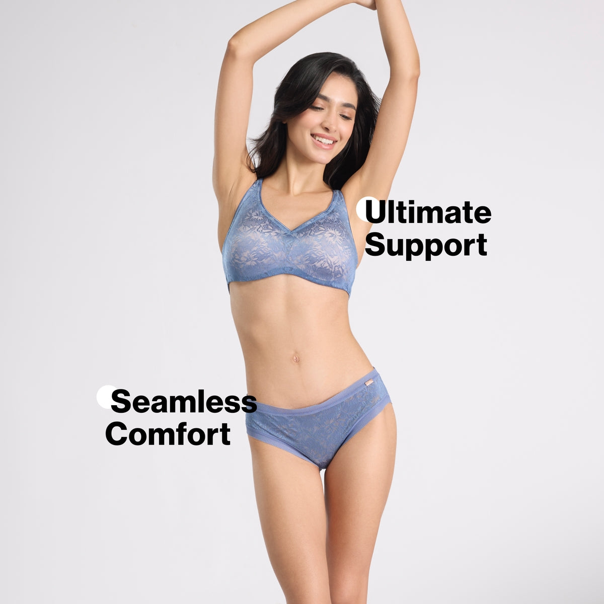 Nykd by Nykaa Shape & Sculpt Hipster Lace Panty-B Blue NYP398
