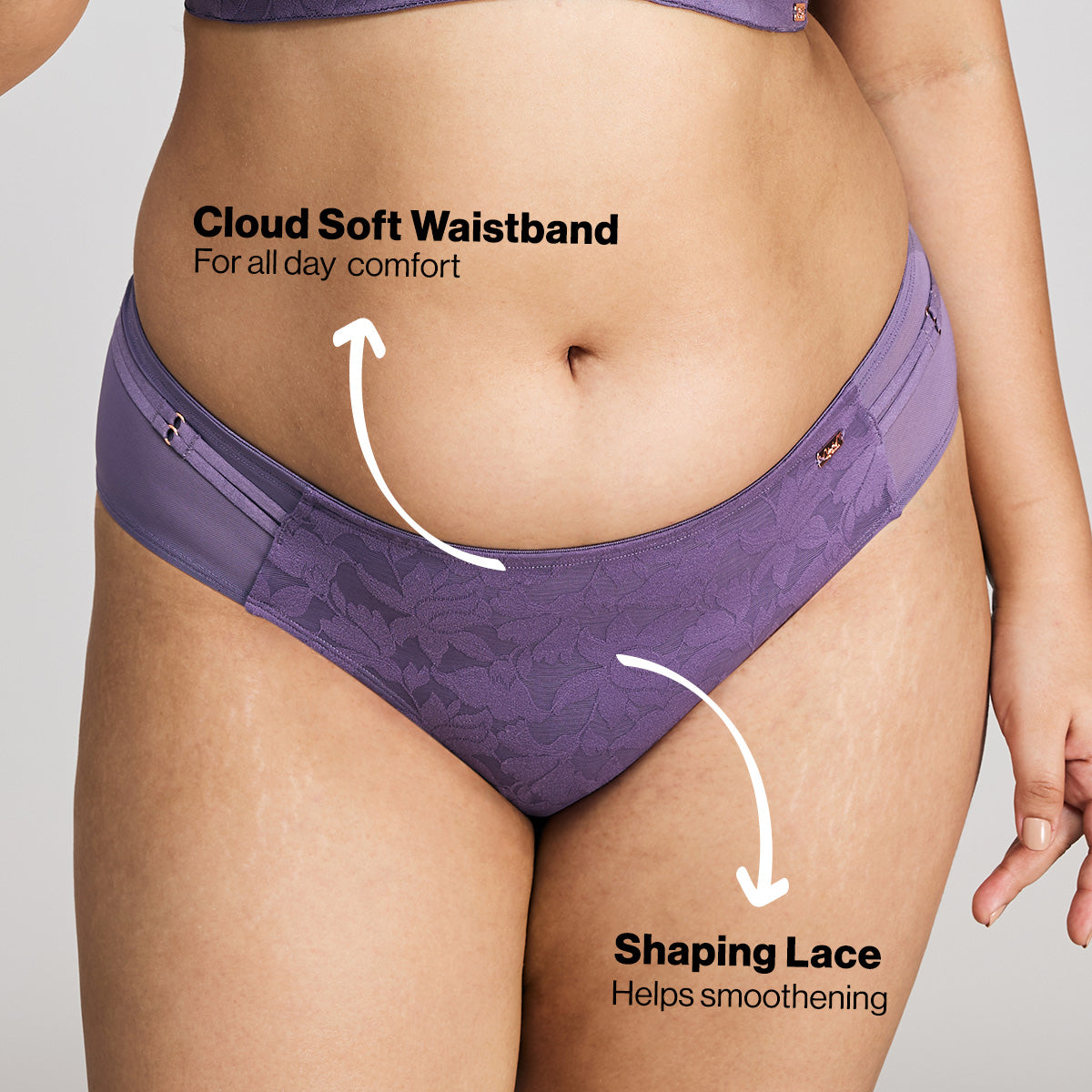 Nykd by Nykaa Shape & Sculpt Hipster Lace Panty-NYP398 Purple