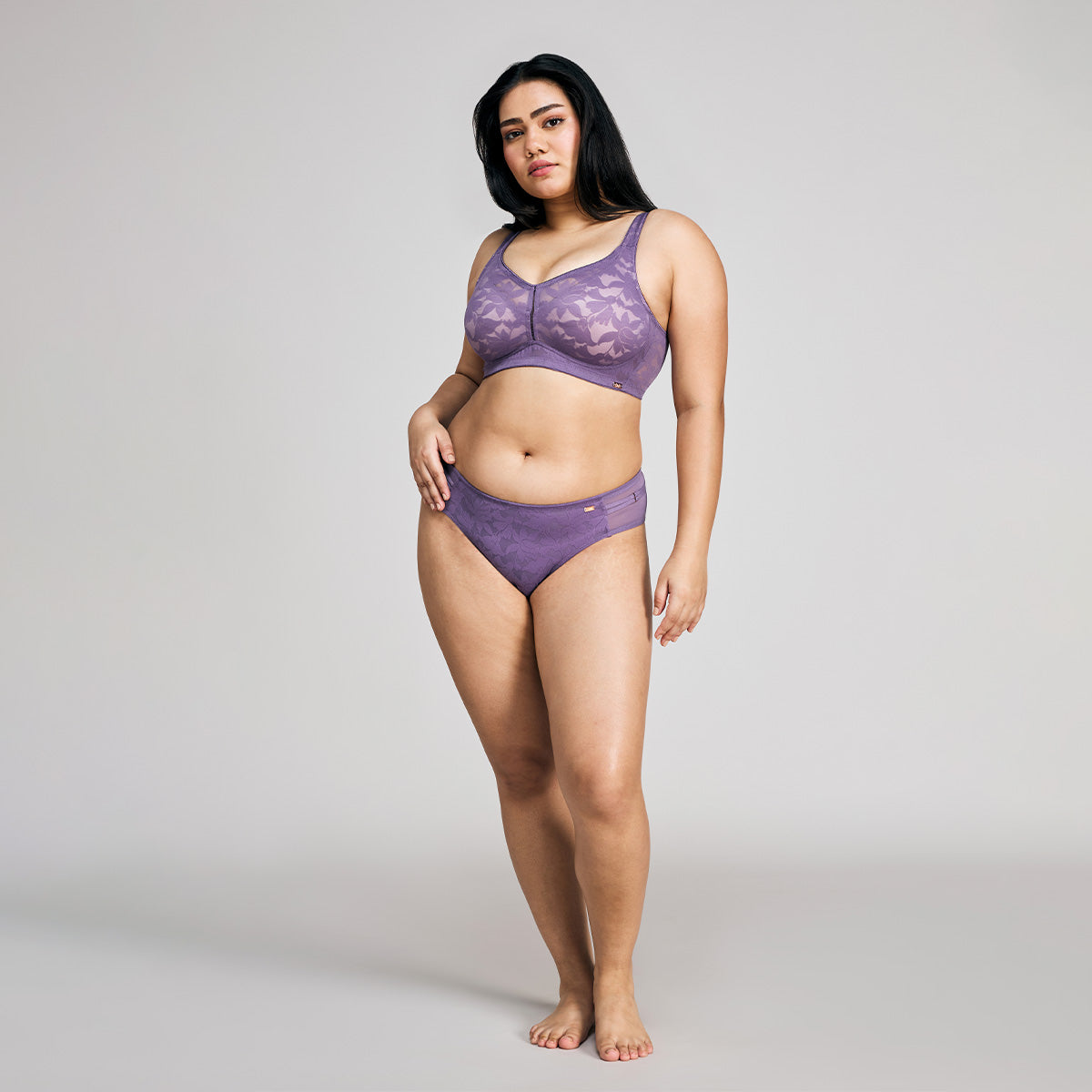 Nykd by Nykaa Shape & Sculpt Hipster Lace Panty-NYP398 Purple