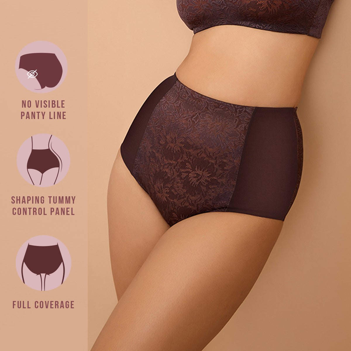 Nykd by Nykaa No VPL Shaping Panty-NYP404-Brown