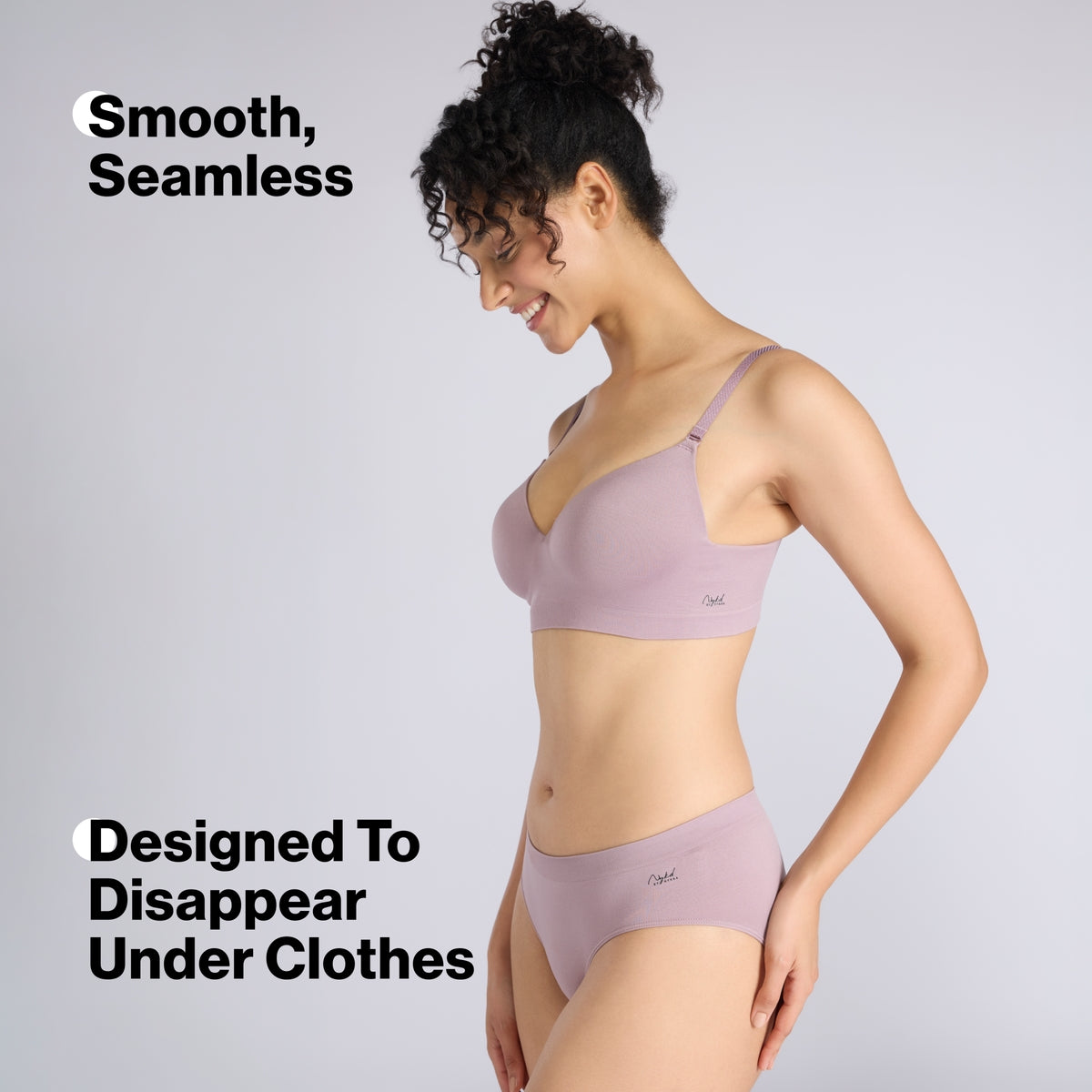 Adapt360° Seamless Hipster Panty with No-Roll, Dig-Free Fit & Cotton Gusset NYP410 Lavender