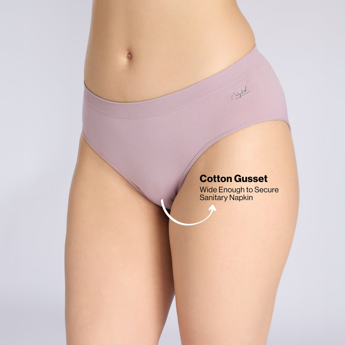 Adapt360° Seamless Hipster Panty with No-Roll, Dig-Free Fit & Cotton Gusset NYP410 Lavender