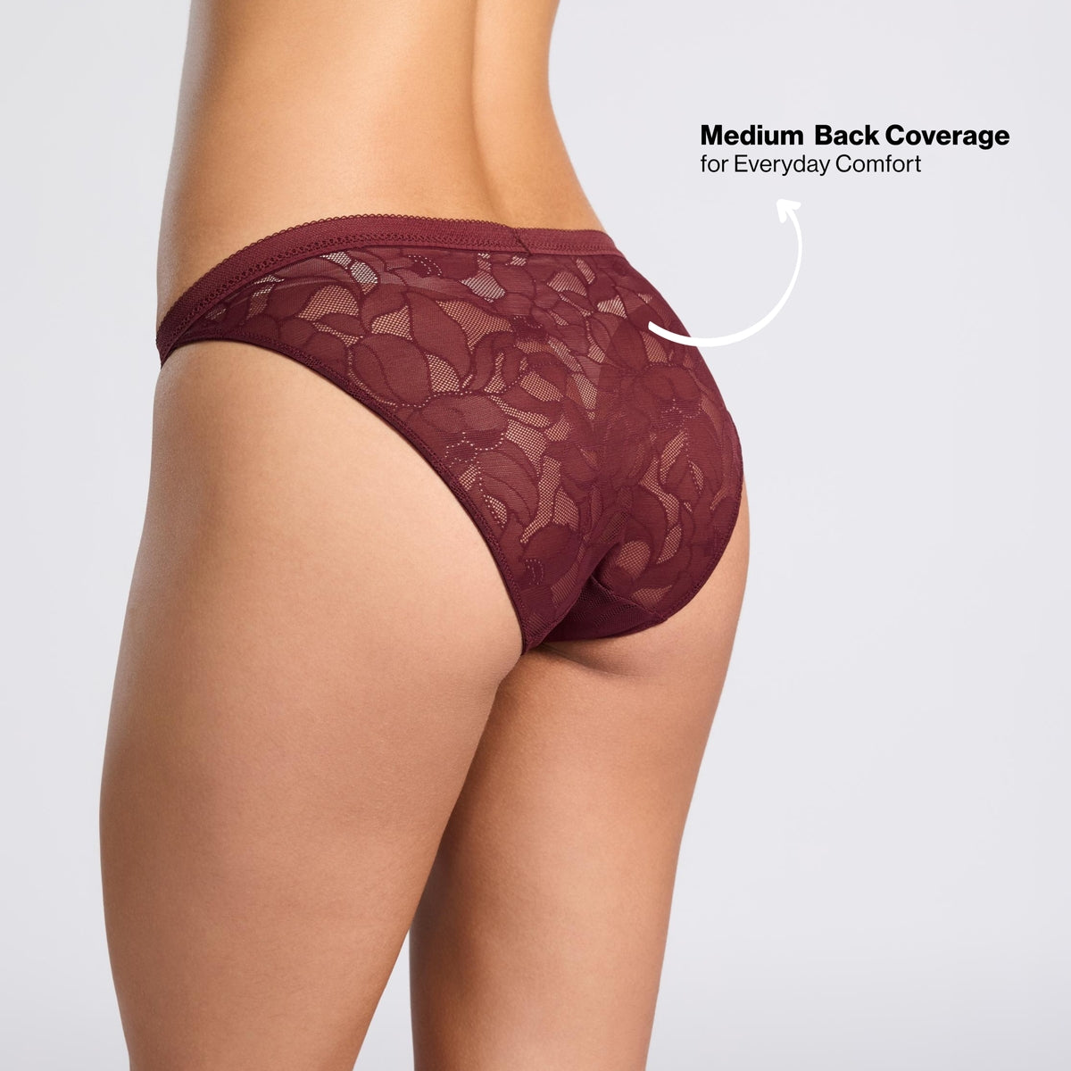 Nykd By Nykaa The Bridal Edit Lace Hi-Cut Bikini-NYP426 F Maroon