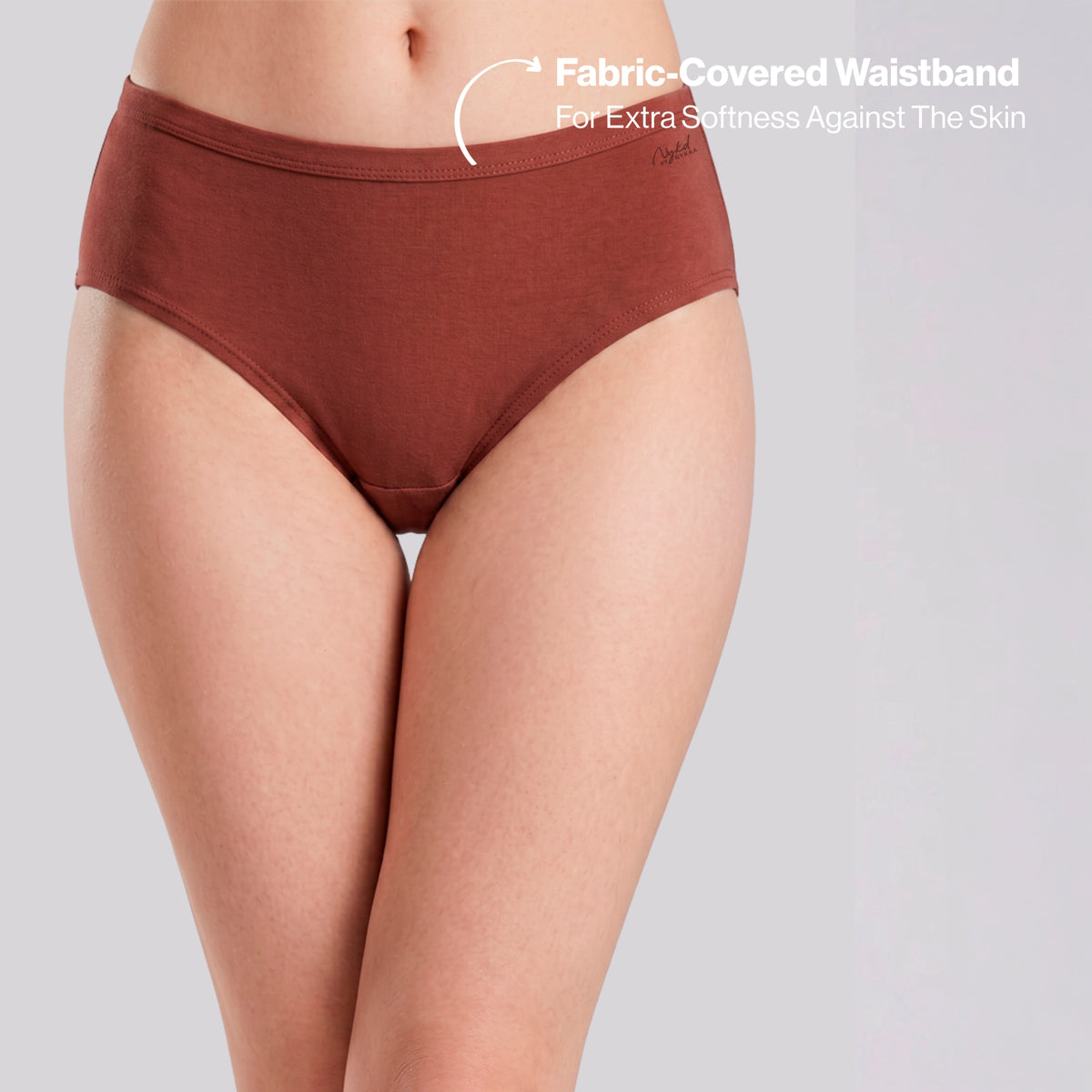 PO3 Mid Rise 100% Cotton Hipster Panty with Inner Elastic - NYP451 Rust,D Grape,Brown