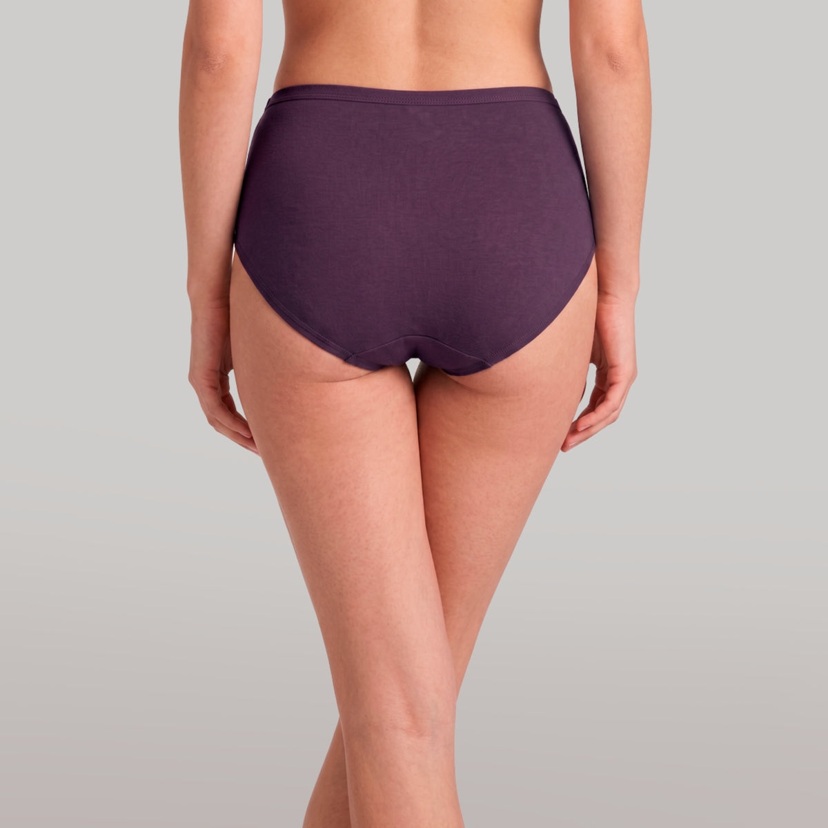 PO3 Mid Rise 100% Cotton Hipster Panty with Inner Elastic - NYP451 Rust,D Grape,Brown