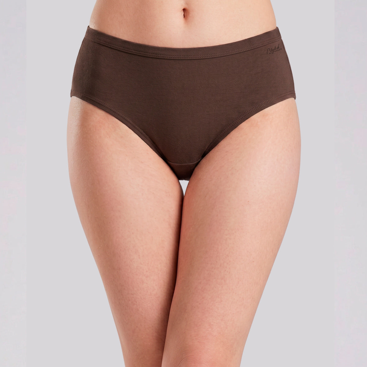 PO3 Mid Rise 100% Cotton Hipster Panty with Inner Elastic - NYP451 Rust,D Grape,Brown