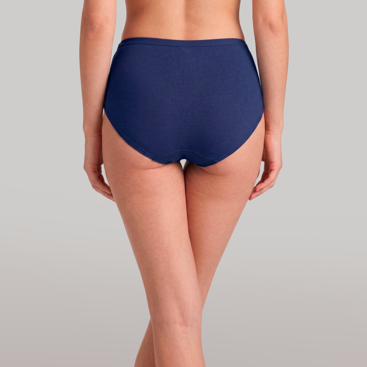 PO3 Mid Rise 100% Cotton Hipster Panty with Inner Elastic - NYP451 Taupe,S Red,Royal Blue