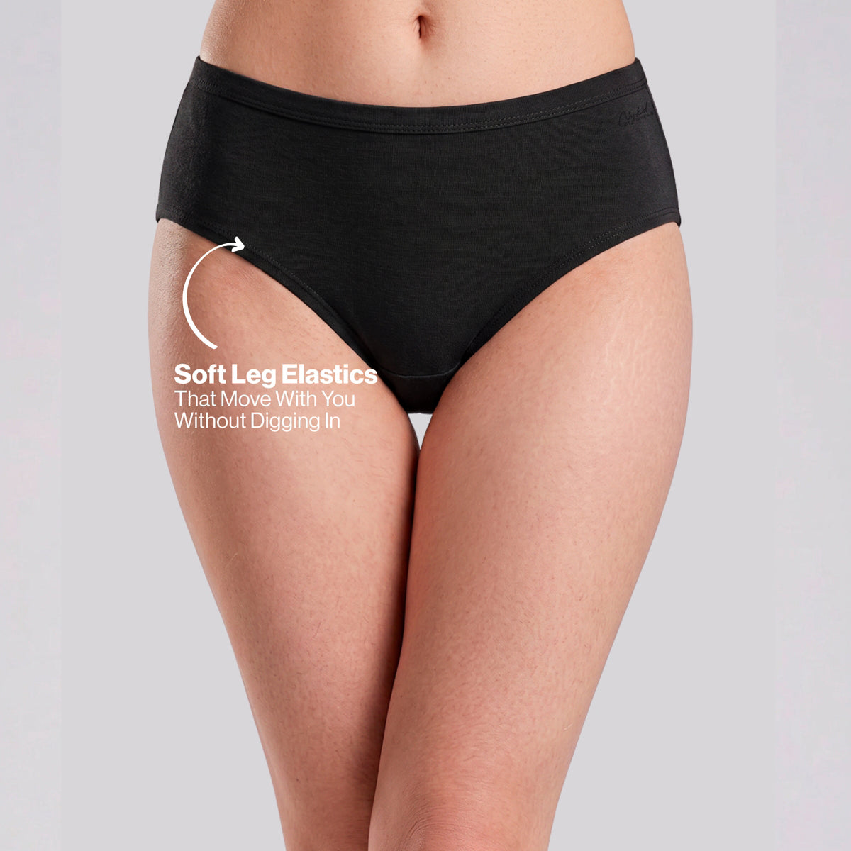 PO3 Mid Rise 100% Cotton Hipster Panty with Inner Elastic - NYP451 W.Blue,Black,Hot Pink
