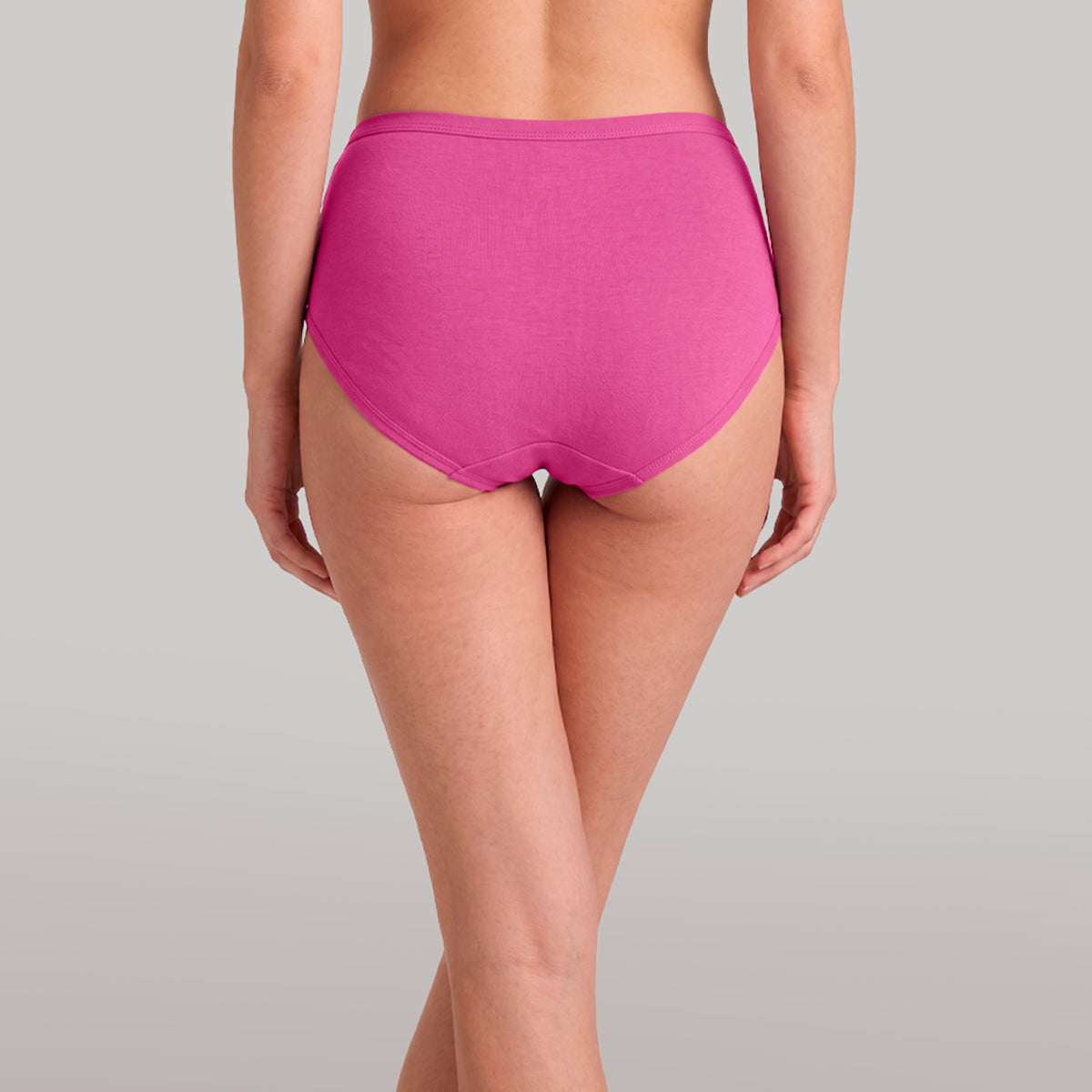PO3 Mid Rise 100% Cotton Hipster Panty with Inner Elastic - NYP451 W.Blue,Black,Hot Pink
