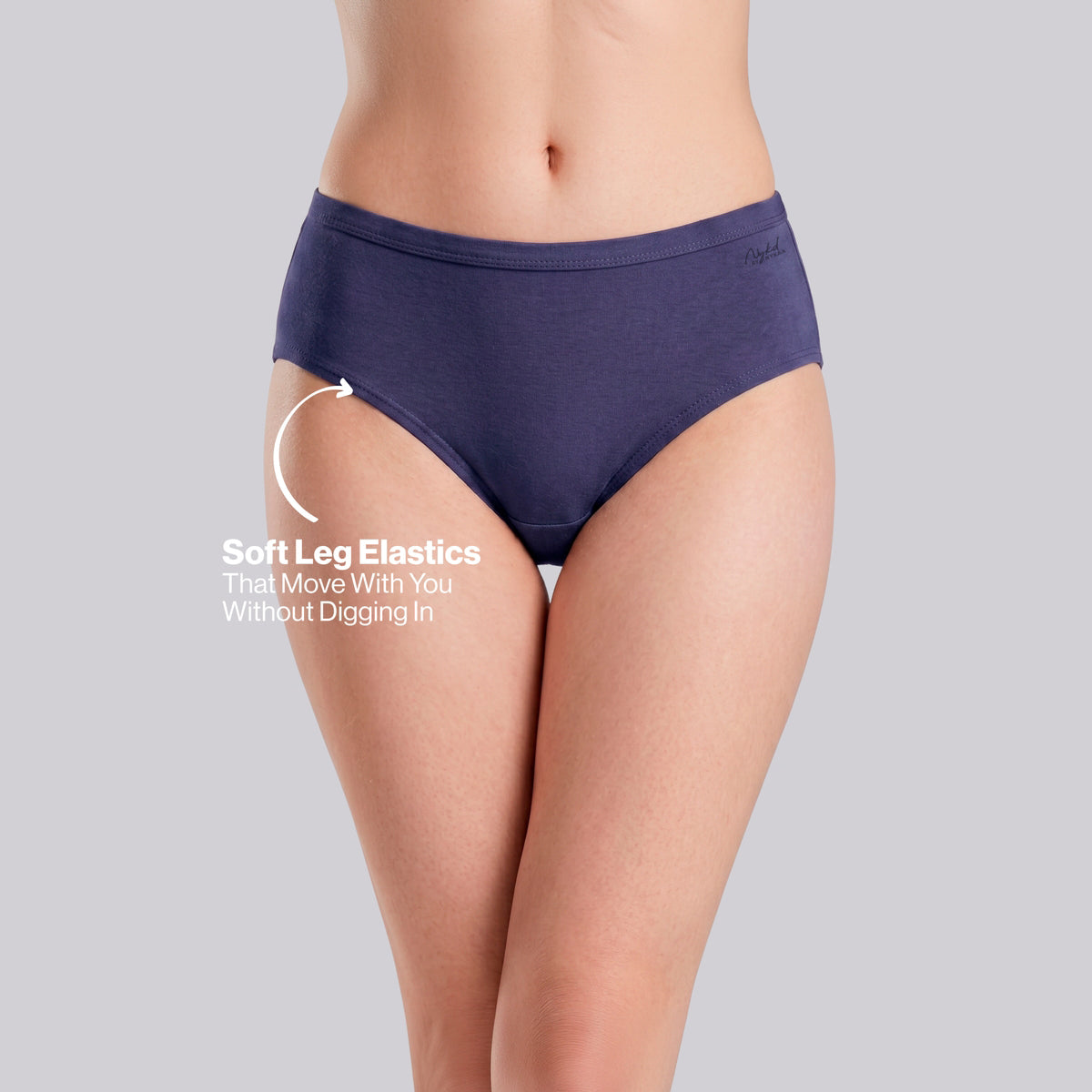 PO3 Mid Rise 100% Cotton Hipster Panty with Inner Elastic - NYP451 Wine,D Purple,Clay