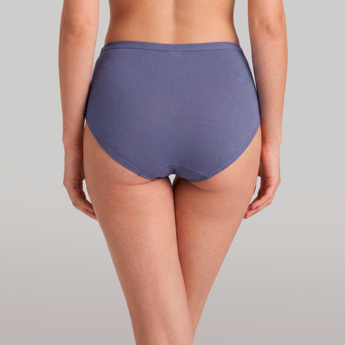 PO3 Mid Rise 100% Cotton Hipster Panty with Inner Elastic - NYP451 Wine,D Purple,Clay