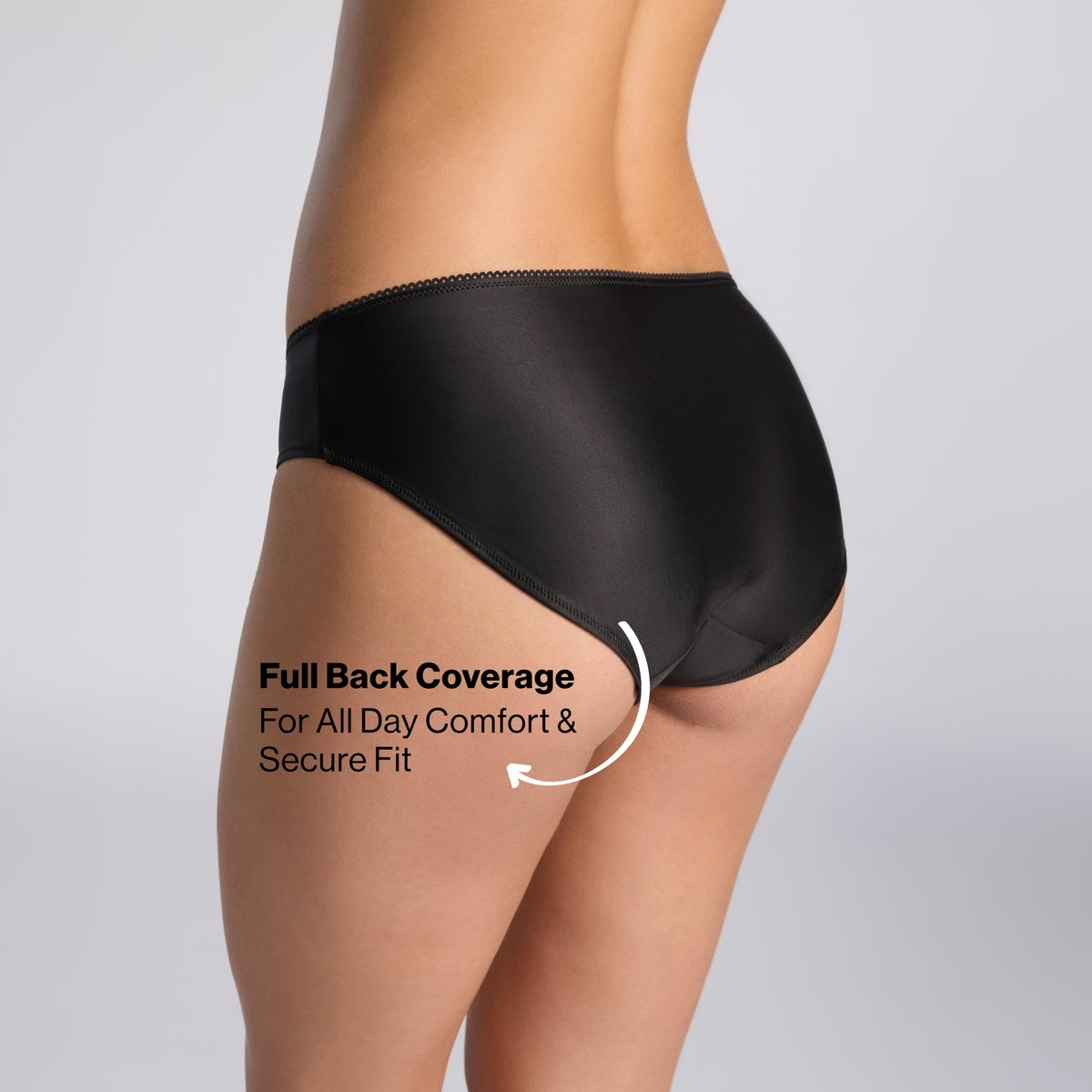 Nykd by Nykaa Ultimate 24/7 Luxe Satin Hipster Panty Cotton Gusset NYP459 Black