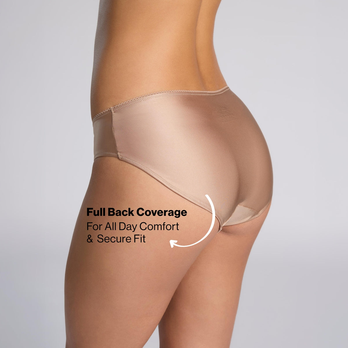 Nykd by Nykaa Ultimate 24/7 Luxe Satin Hipster Panty Cotton Gusset NYP459 D.Nude
