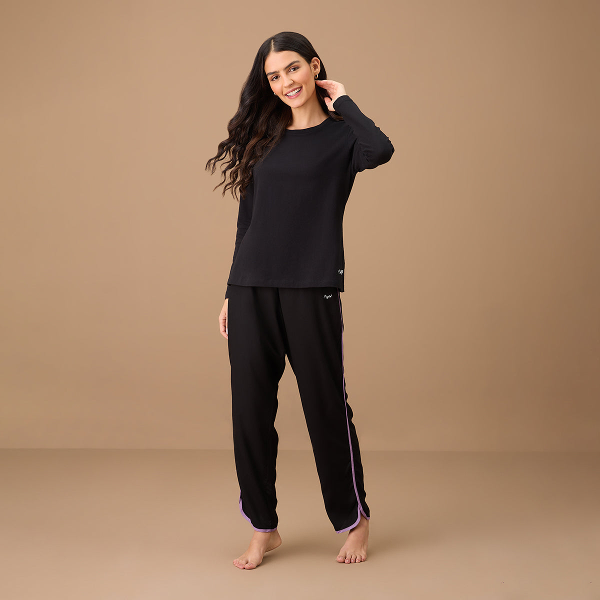 Nykd By Nykaa Rayon Sleep Pajama - NYS130 - Black