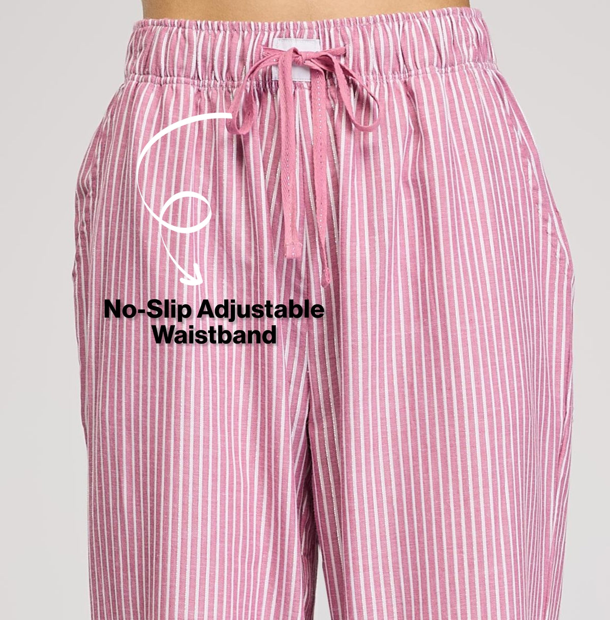 Cotton Lounge Pajama in Super Comfy Relax Fit-NYS141-Grape Stripe