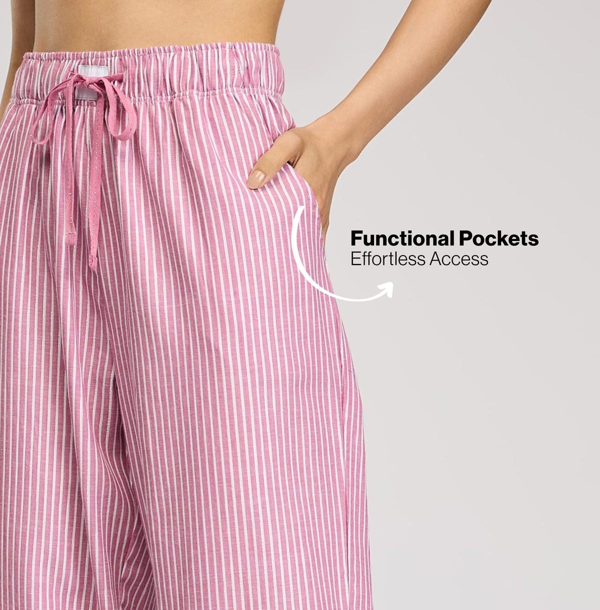Cotton Lounge Pajama in Super Comfy Relax Fit-NYS141-Grape Stripe