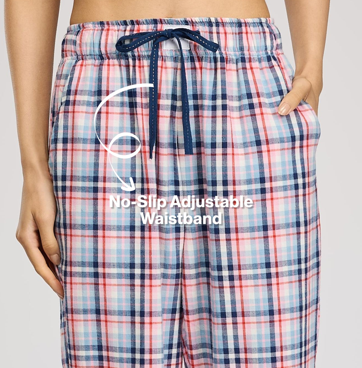 Cotton Lounge Pajama in Super Comfy Relax Fit-NYS141-Lavender Plaid