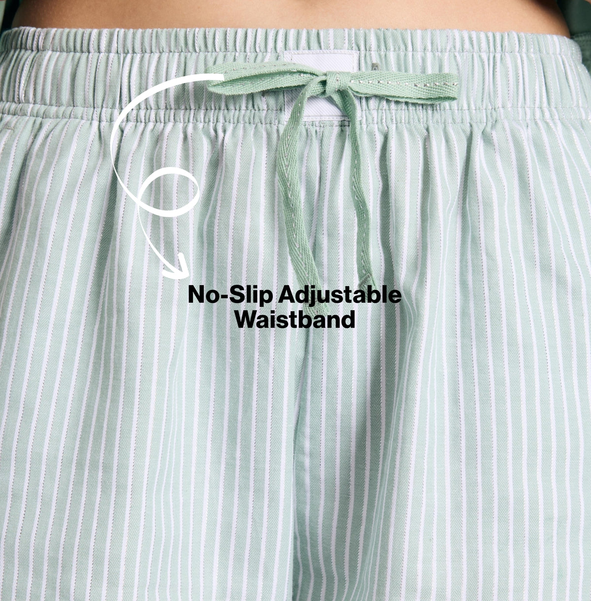 Nykd by Nykaa Essential Cotton Pyjama With Adjustable Elasticated Waist & Pockets Nys141 Green Stripe