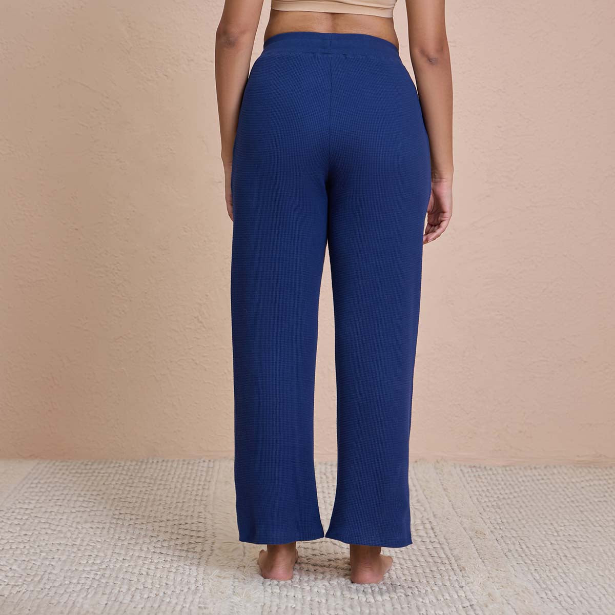 Waffle Lounge Pajamas in Flattering Fit - NYS501 - Blue