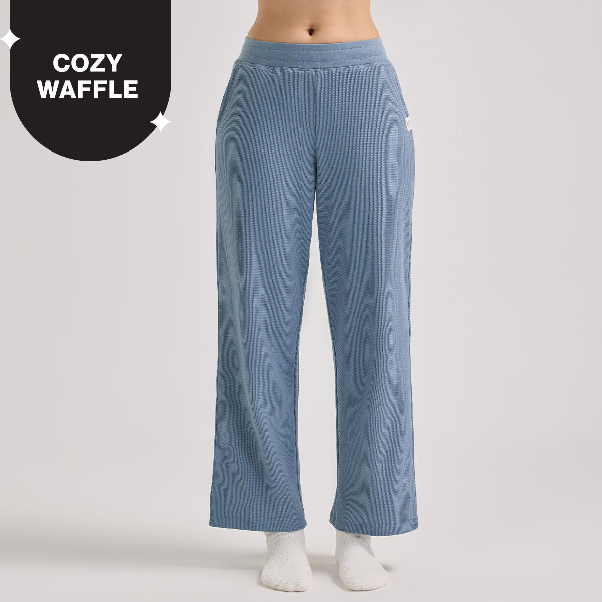 Nykd By Nykaa Women’S Waffle Ease Lounge Pyjamas-Relaxed Fit Nightwear NYS501-Blue