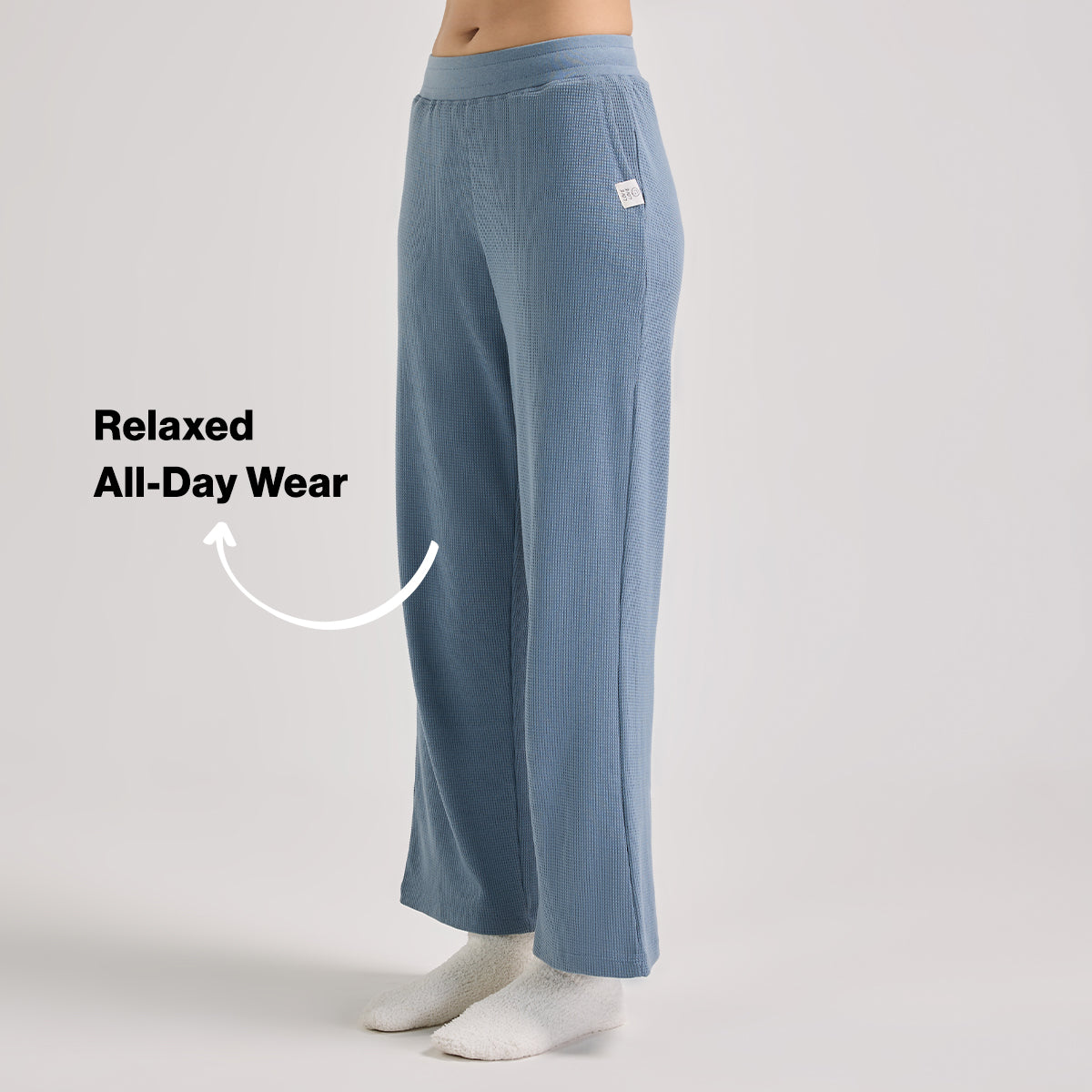 Nykd By Nykaa Women’S Waffle Ease Lounge Pyjamas-Relaxed Fit Nightwear NYS501-Blue