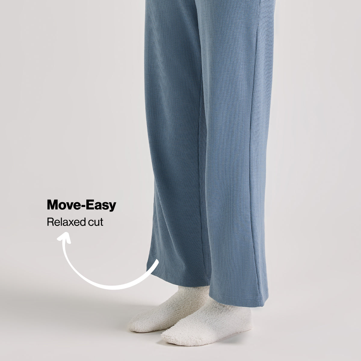 Nykd By Nykaa Women’S Waffle Ease Lounge Pyjamas-Relaxed Fit Nightwear NYS501-Blue