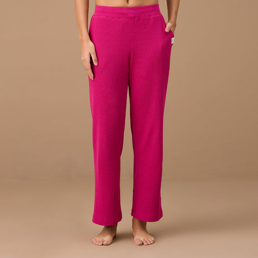 Waffle Lounge Pajamas in Flattering Fit - NYS501 - Pink