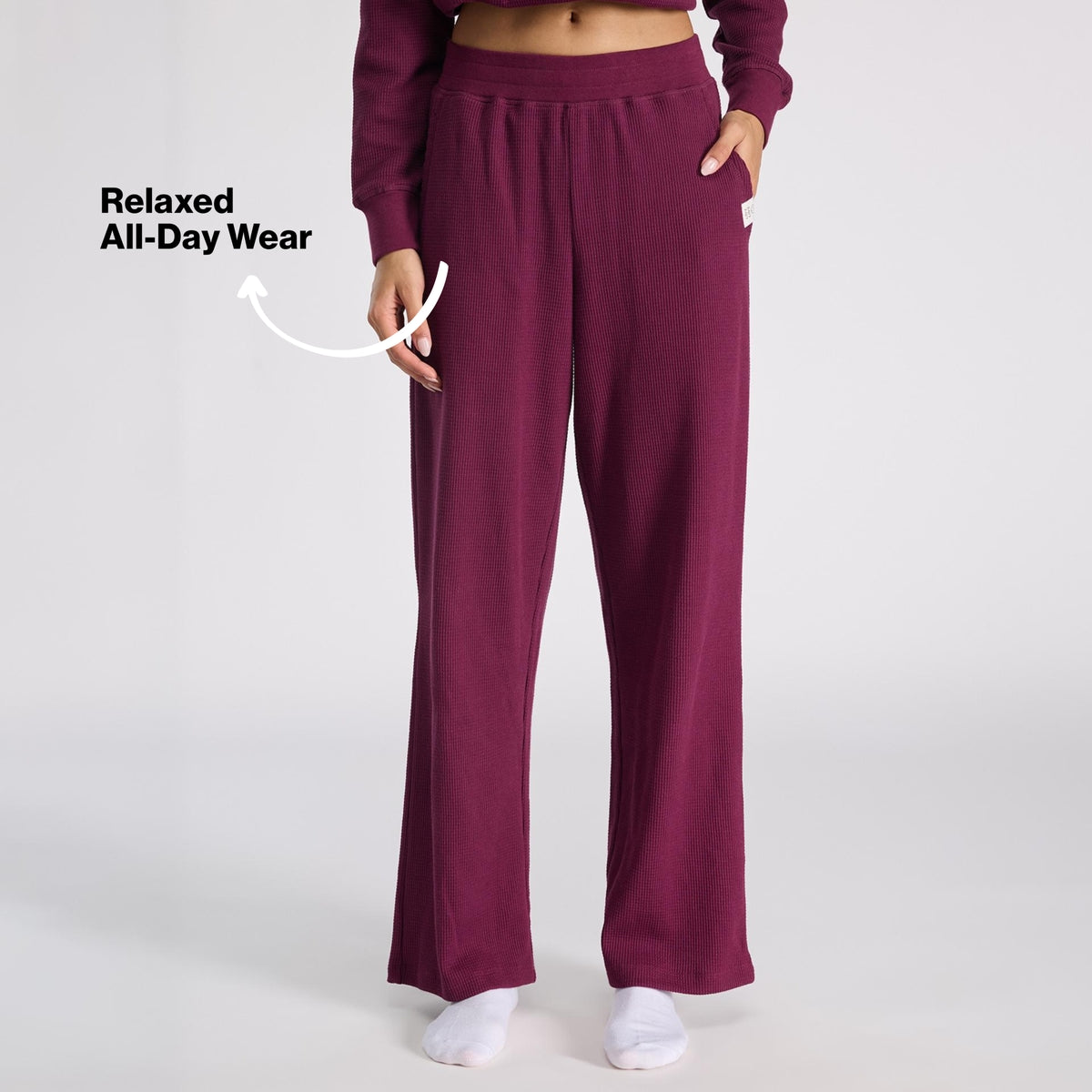 Nykd By Nykaa Waffle Lounge Pyjamas In Relaxed Fit Nys501 Wine