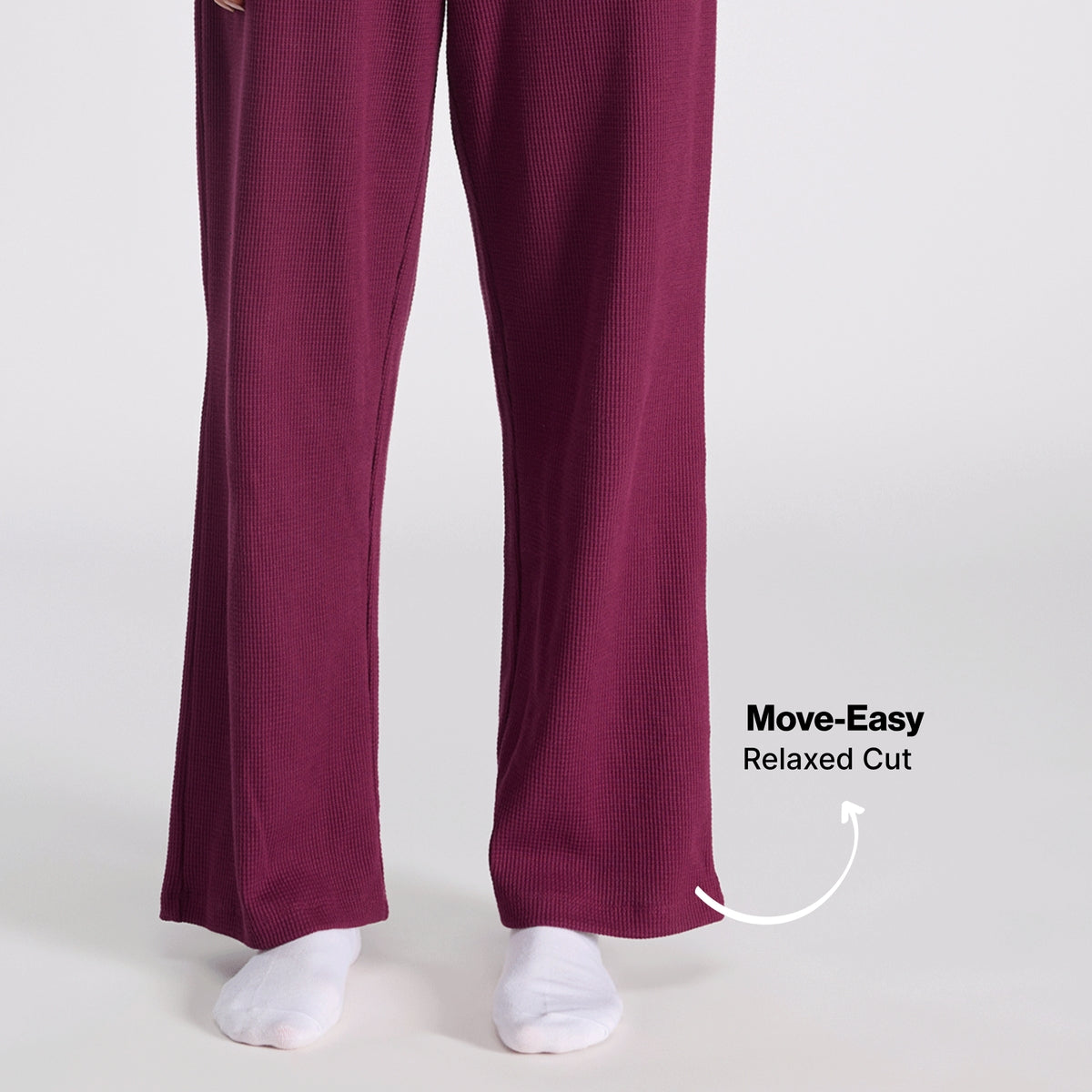 Nykd By Nykaa Waffle Lounge Pyjamas In Relaxed Fit Nys501 Wine