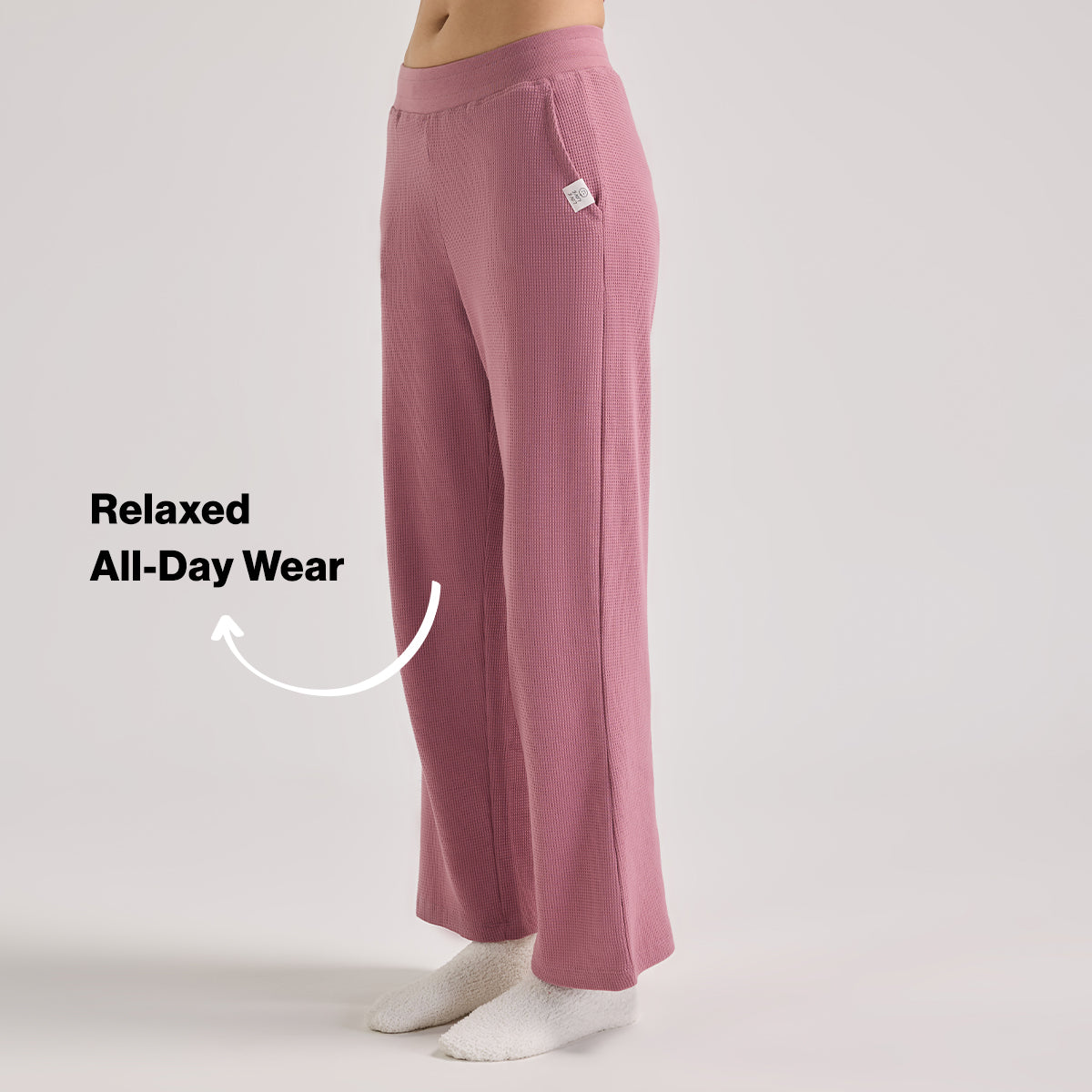 Nykd By Nykaa Women’S Waffle Ease Lounge Pyjamas-Relaxed Fit Nightwear NYS501-Light Pink