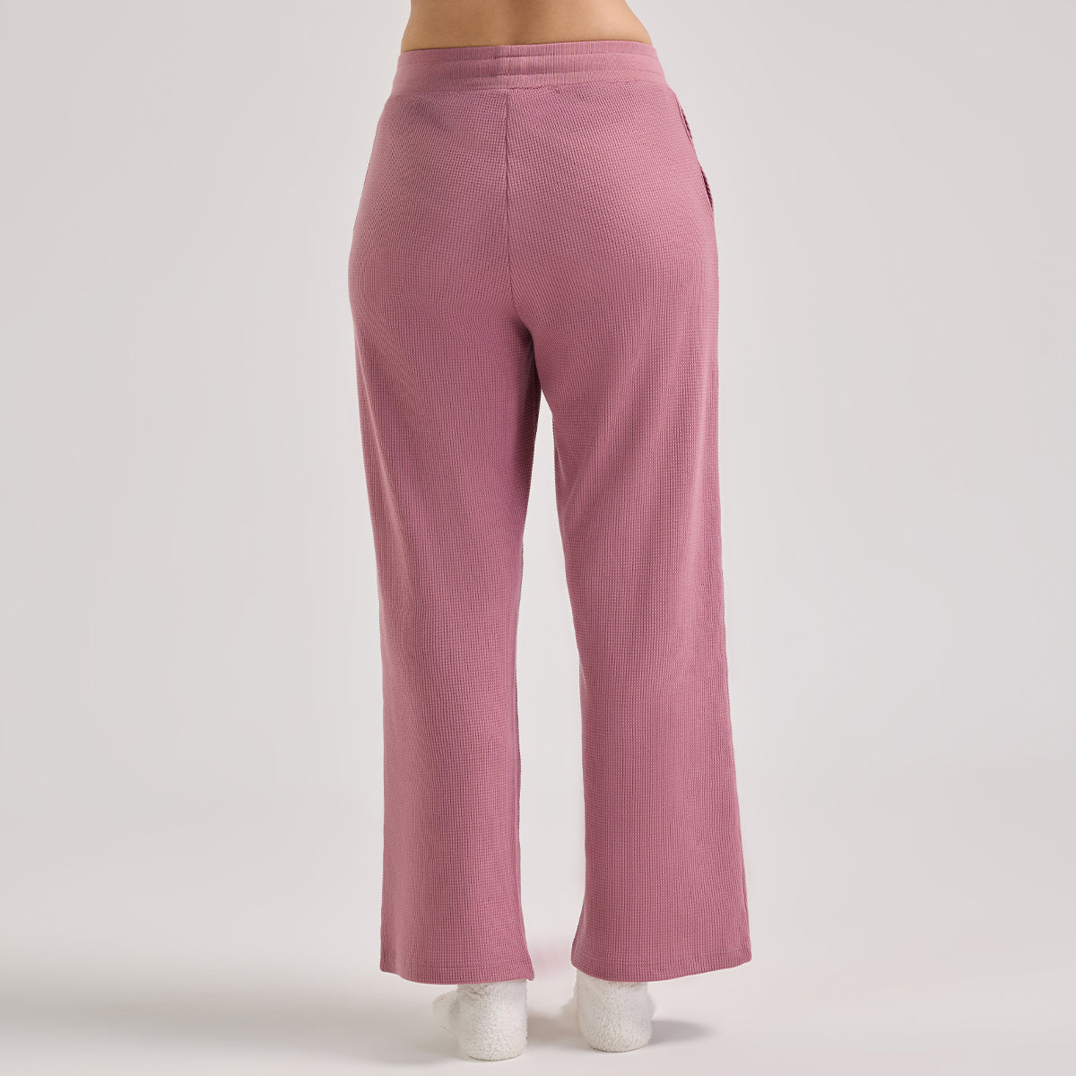 Nykd By Nykaa Women’S Waffle Ease Lounge Pyjamas-Relaxed Fit Nightwear NYS501-Light Pink