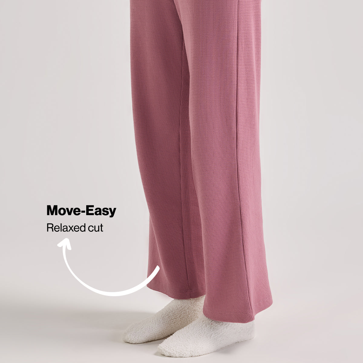 Nykd By Nykaa Women’S Waffle Ease Lounge Pyjamas-Relaxed Fit Nightwear NYS501-Light Pink