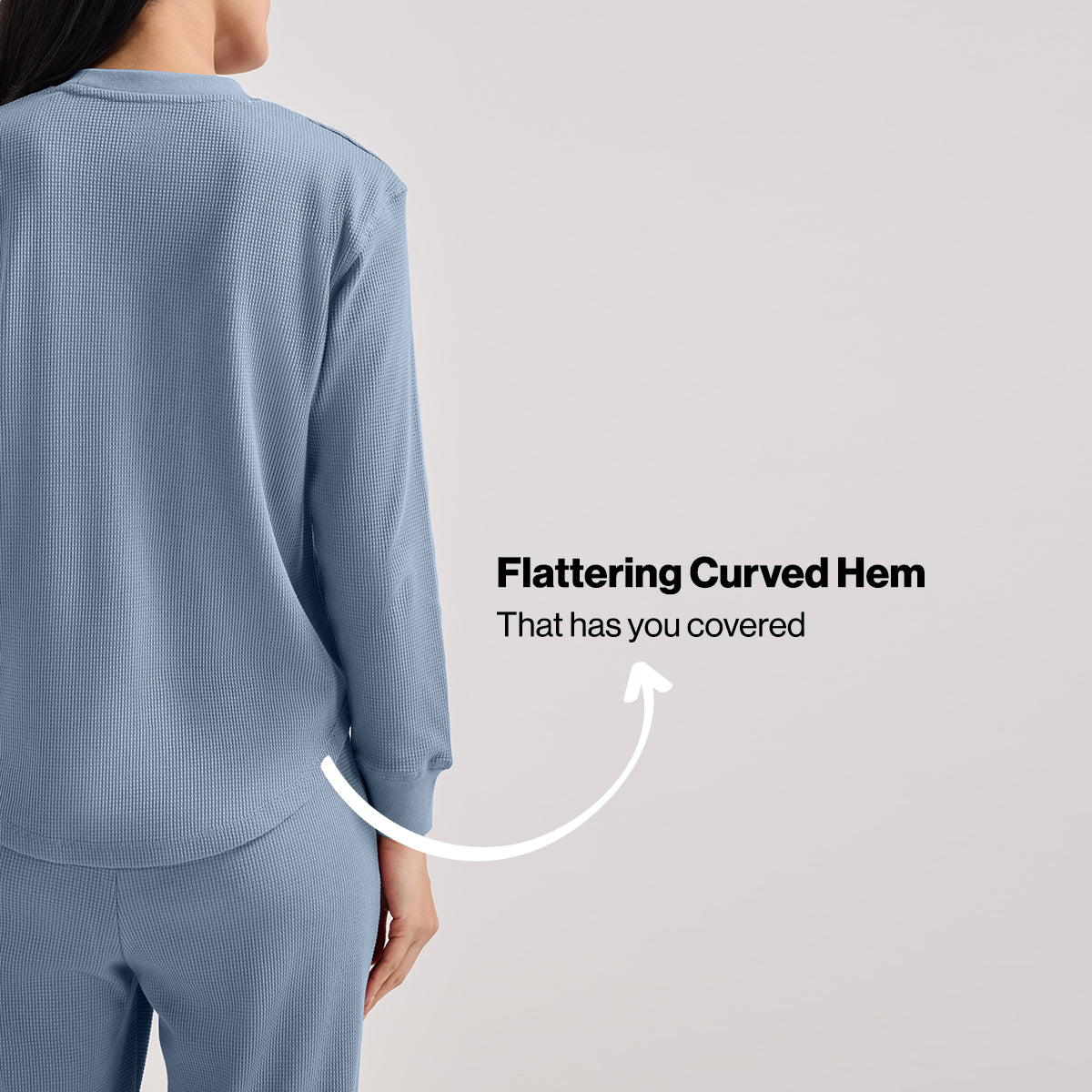 Nykd By Nykaa Women’S Waffle Ease Lounge Tee-Relaxed Fit Nightwear NYS803-Blue