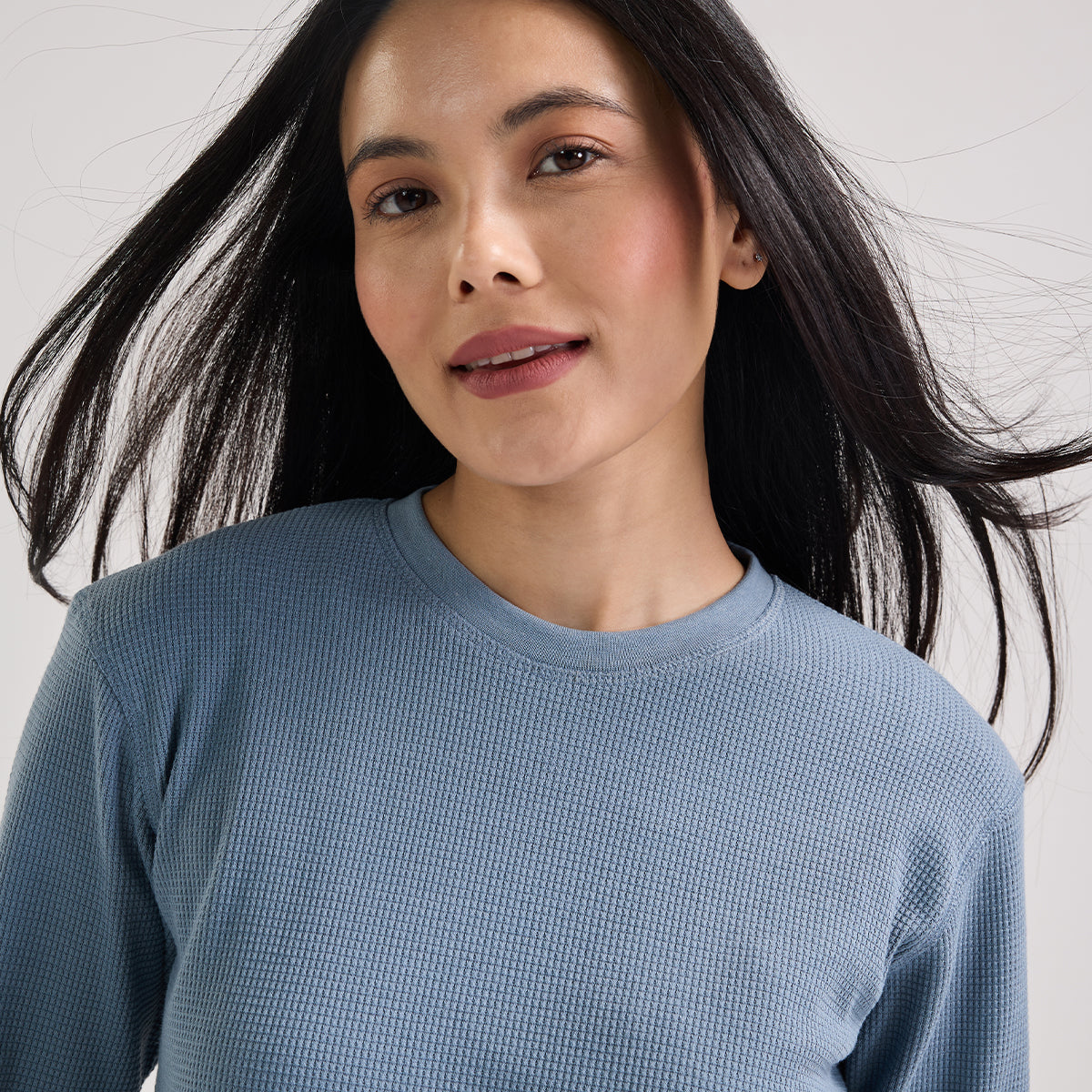 Nykd By Nykaa Women’S Waffle Ease Lounge Tee-Relaxed Fit Nightwear NYS803-Blue