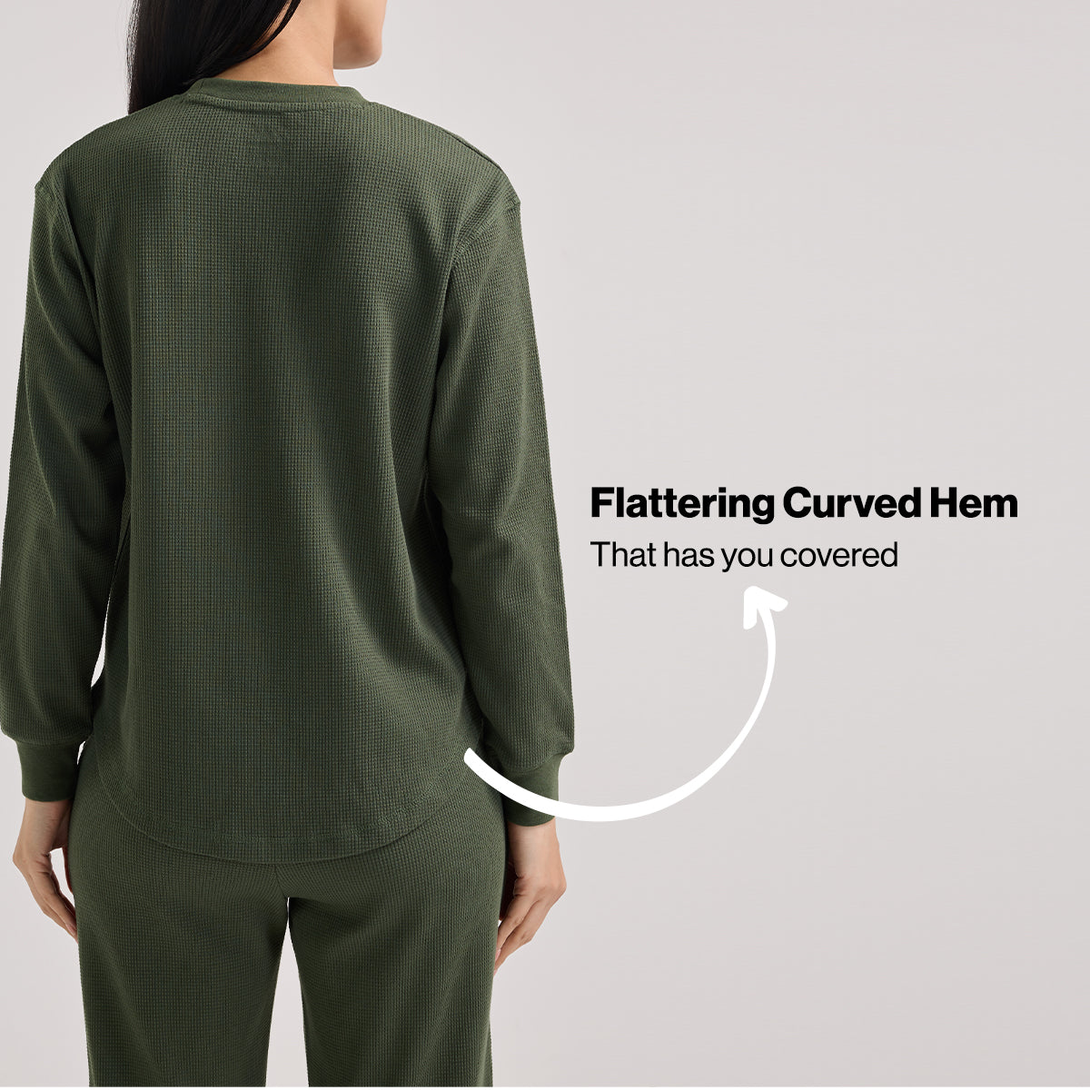 Nykd By Nykaa Women’S Waffle Ease Lounge Tee-Relaxed Fit Nightwear NYS803-Olive