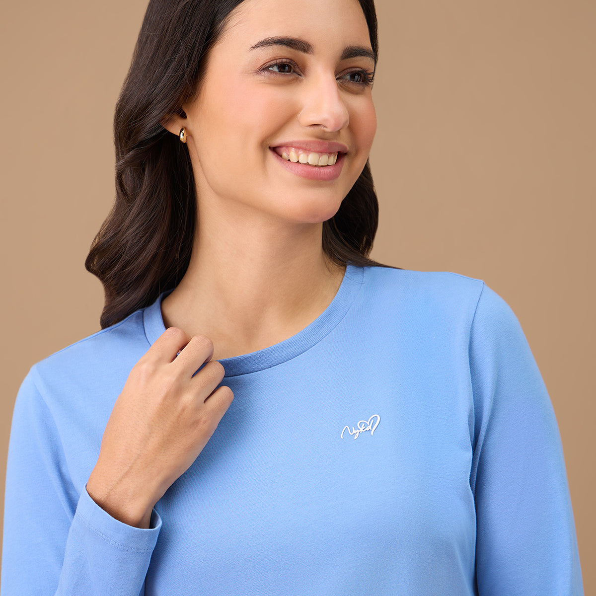 Nykd By Nykaa Essential Long Sleeve Tee - NYS807 - Blue