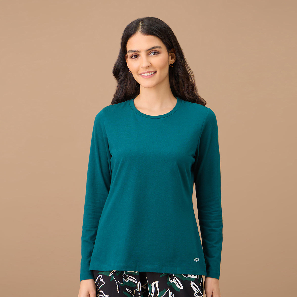 Essential Cotton Tee in Long Sleeves - NYS807 - Green