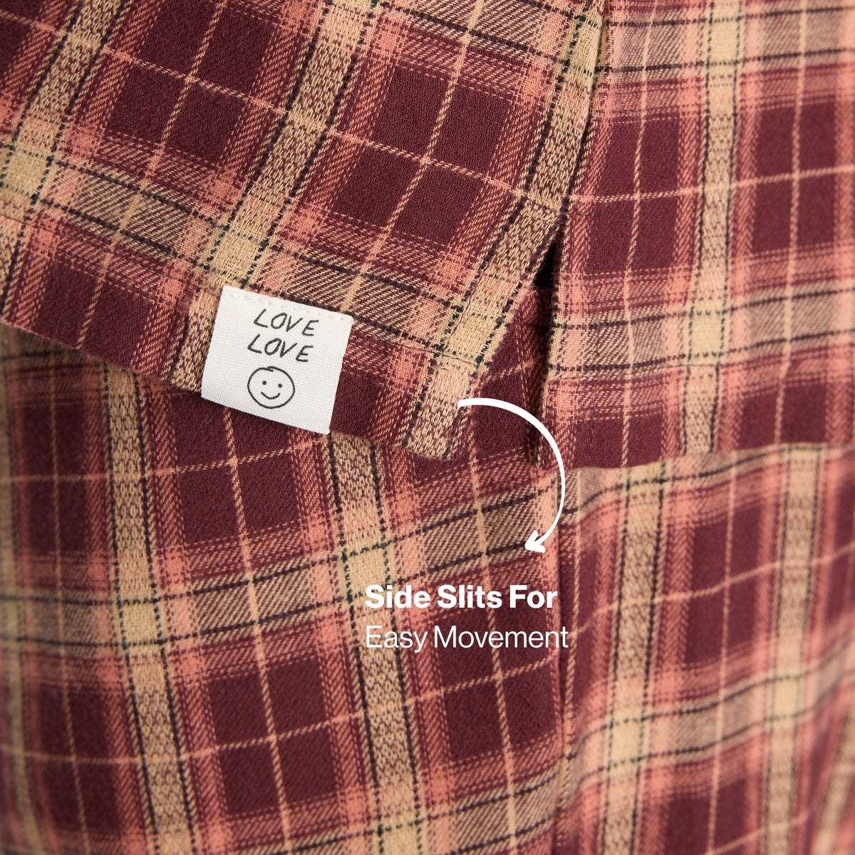 Nykd By Nykaa Cozy Brushed Cotton Button Down Pyjama Set of 2 In Relaxed Fit Nys902 Brown & Peach