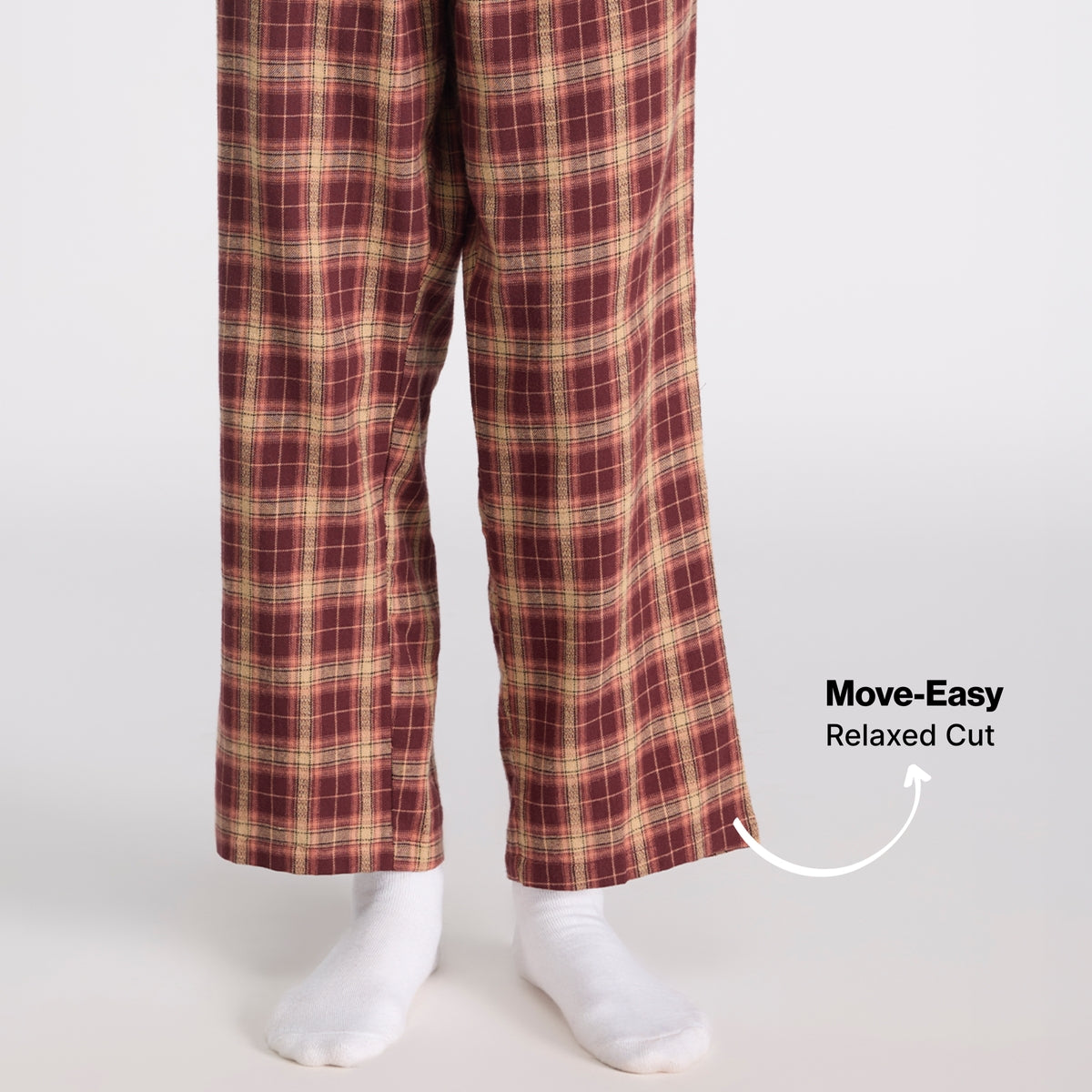 Nykd By Nykaa Cozy Brushed Cotton Button Down Pyjama Set of 2 In Relaxed Fit Nys902 Brown & Peach